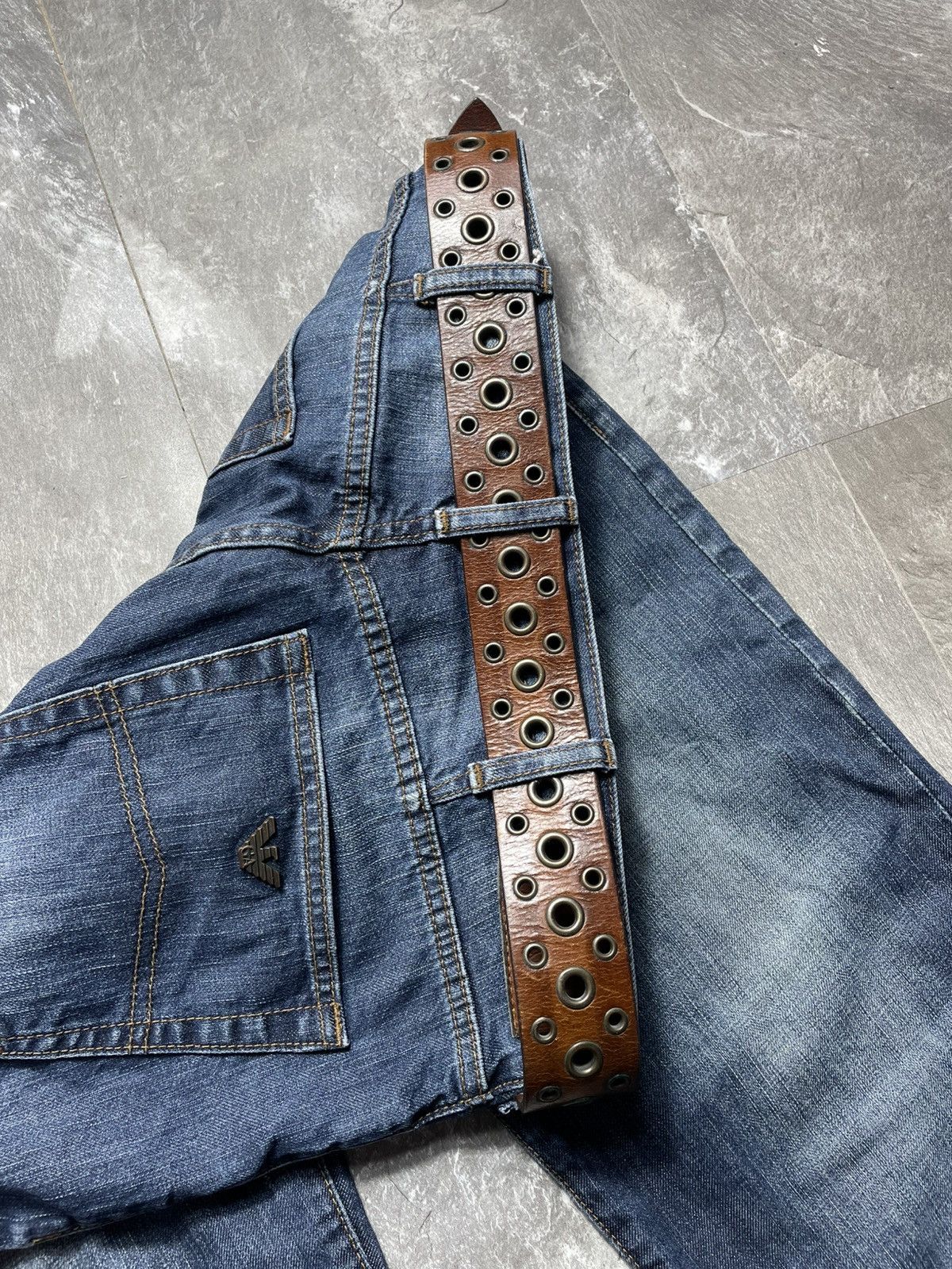 Hugo Boss Hugo Boss Gilbert Grommet Eyelet Leather Belt Made In Italy Size ONE SIZE - 11 Thumbnail