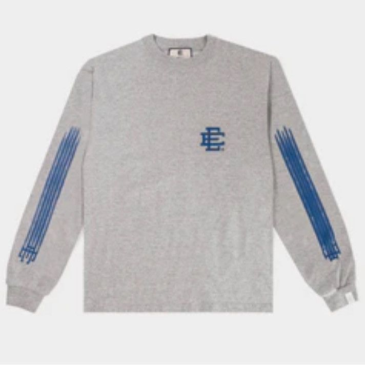 Eric Emanuel EE long sleeve shirt grey w blue xl SS25