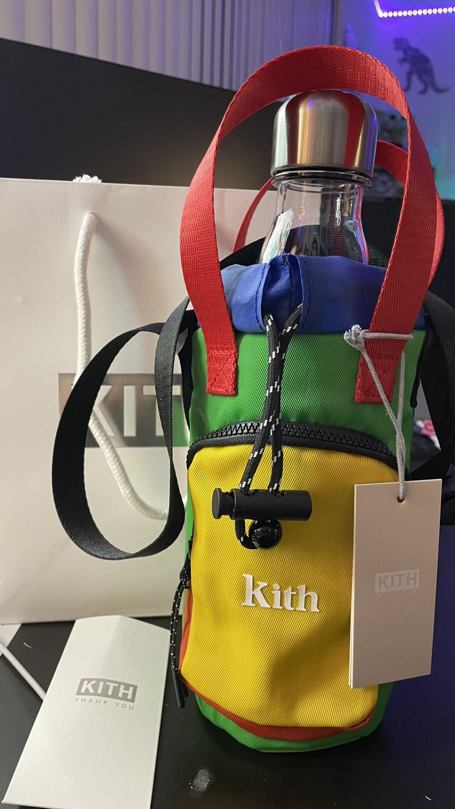 Water Bottle Crossbody Zipper Bag Holder Kith, Men's