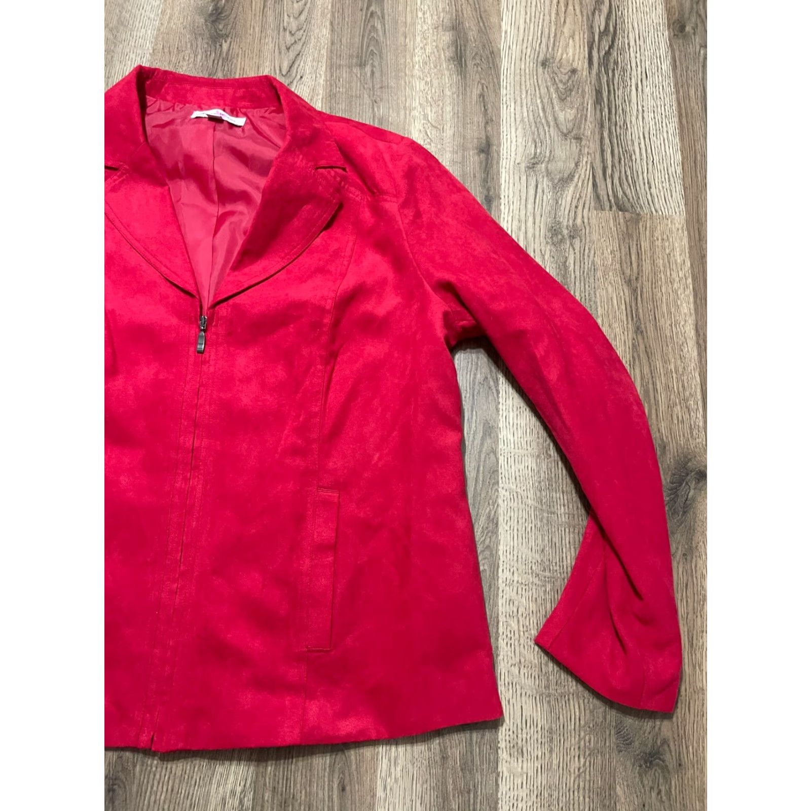 Vintage Studio Works Jacket Women's Size 14 Red Full Zip Long Sleeve Size XL / US 12-14 / IT 48-50 - 4 Thumbnail