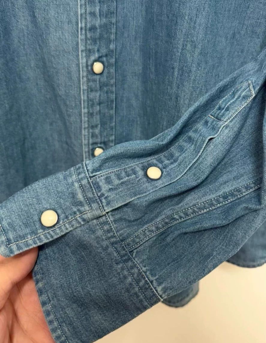 Auralee AURALEE 24SS SELVEDGE Pearl Button Light Denim Shirt 5 Size US XXL / EU 58 / 5 - 5 Thumbnail