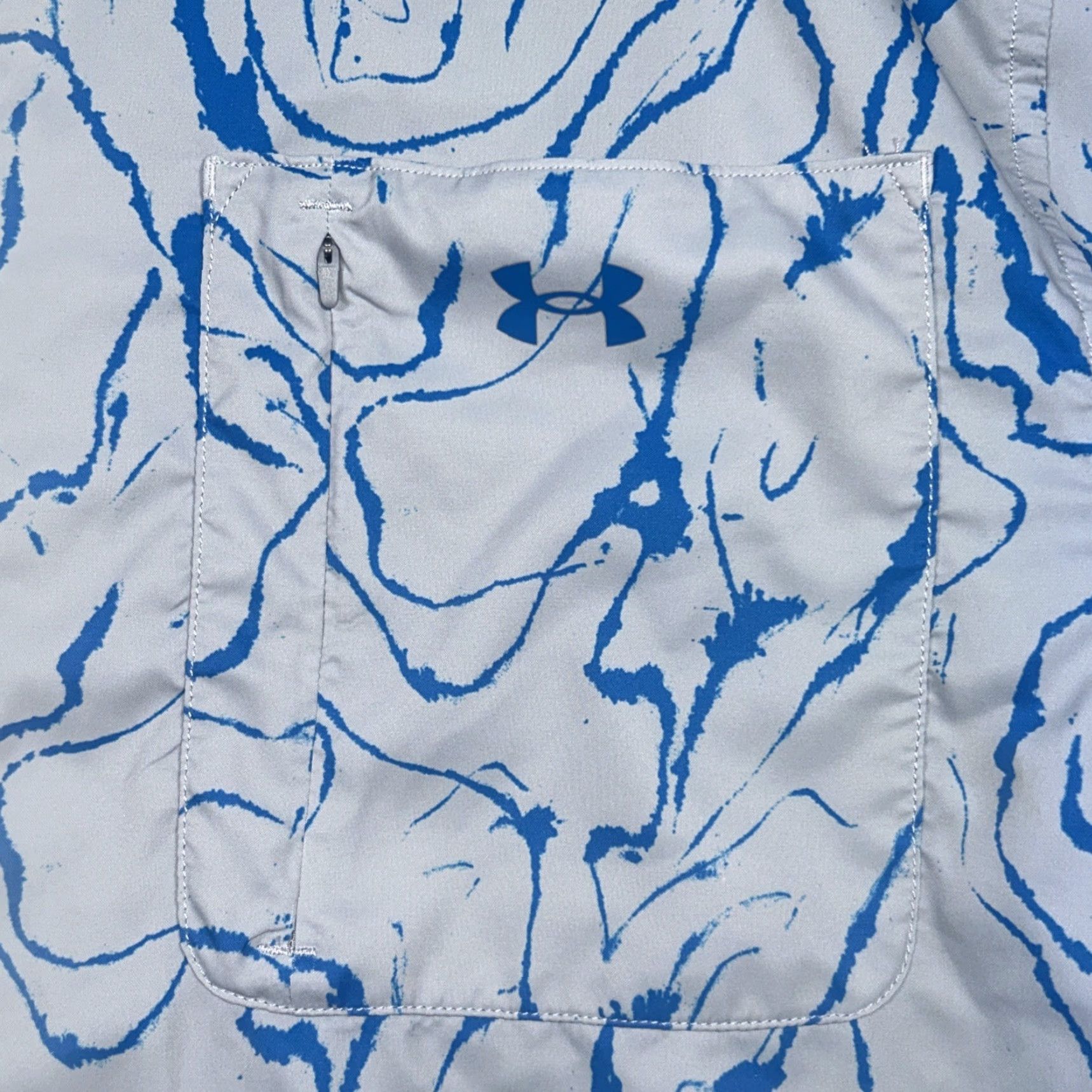Under Armour Under Armour Button-Up Shirt Mens 3XL Blue Short Sleeve Dockside Collar-Down Outdoor Fish Geometric Pattern Casual Size US XXL / EU 58 / 5 - 3 Thumbnail
