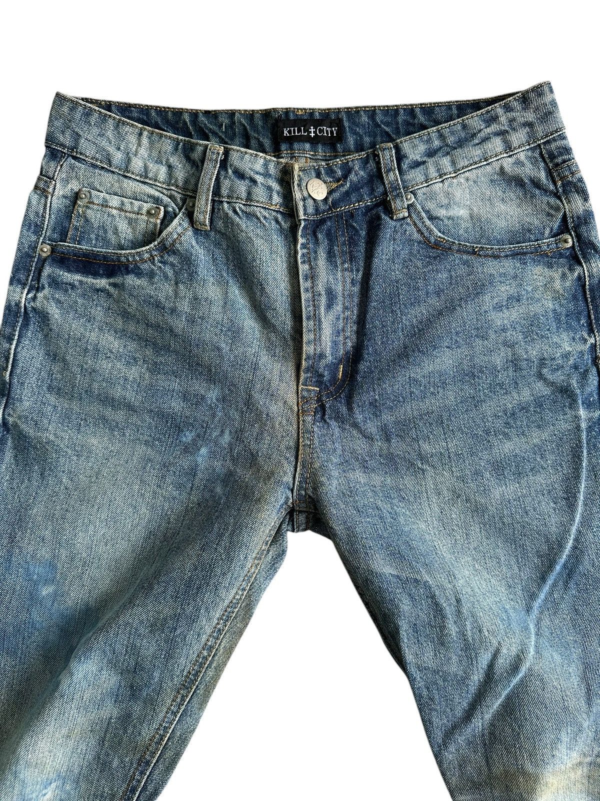 Hysteric Glamour ARCHIVE KILL CITY CRAZY SICK WASHED DENIM JEANS Size US 30 / EU 46 - 4 Thumbnail