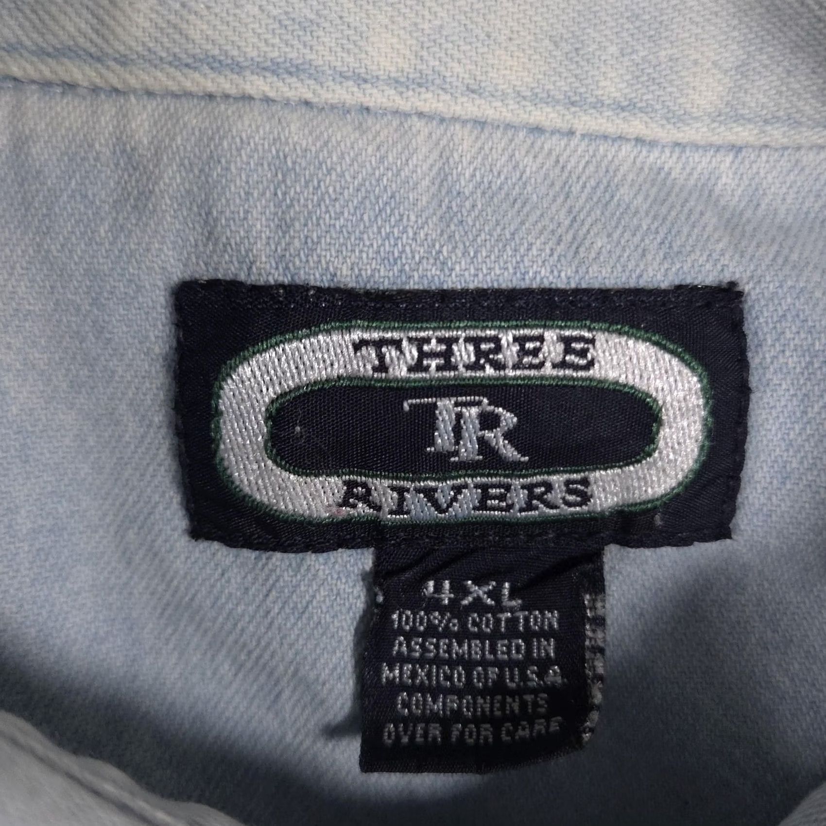 Vintage Truman State University Shirt Mens XL Light Blue Denim Button Down Embroidered Size US XL / EU 56 / 4 - 6 Thumbnail