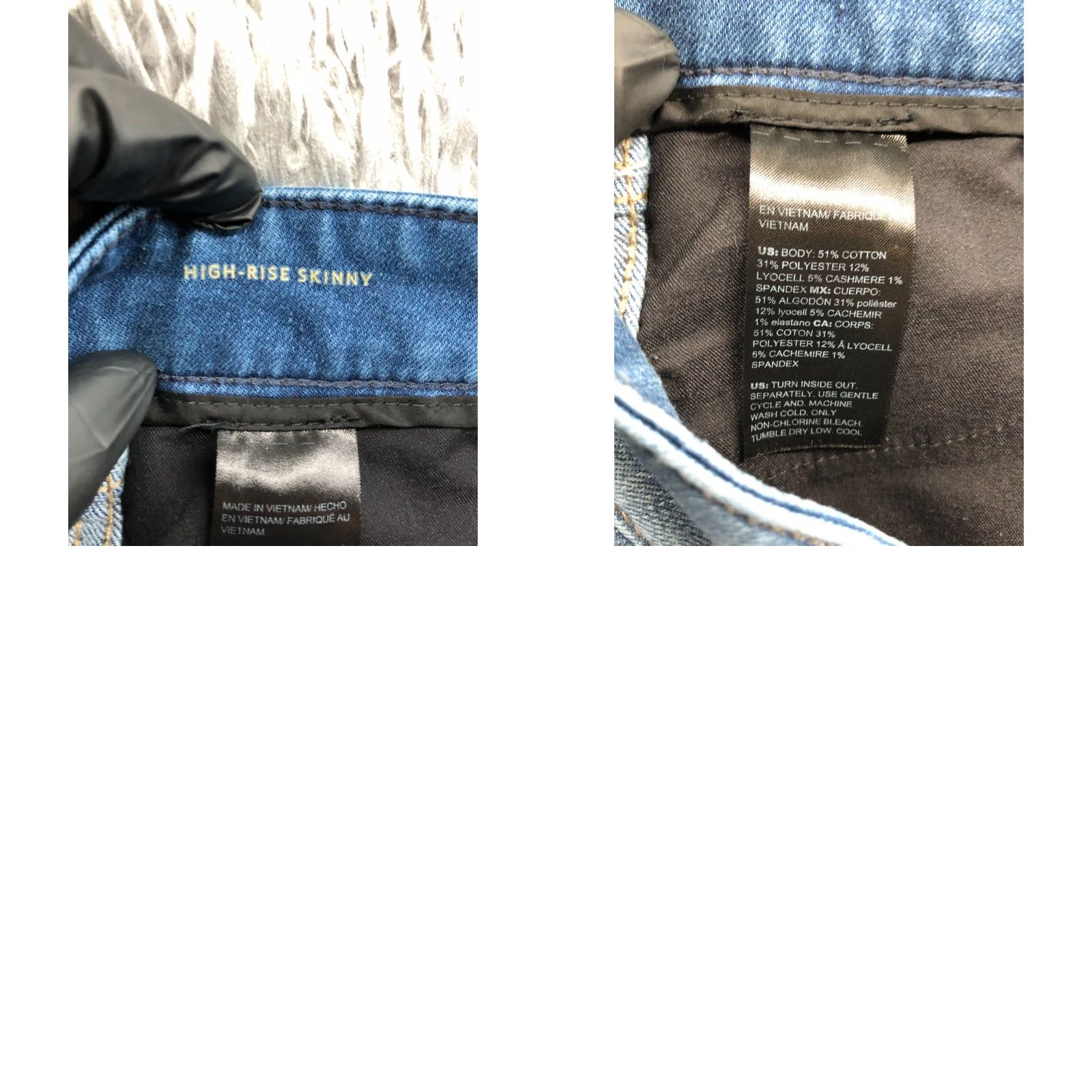 Vintage Cashmere Jeans Skinny High Rise Womens Size 4 Medium Wash Blue Denim Size 27" / US 4 / IT 40 - 9 Thumbnail