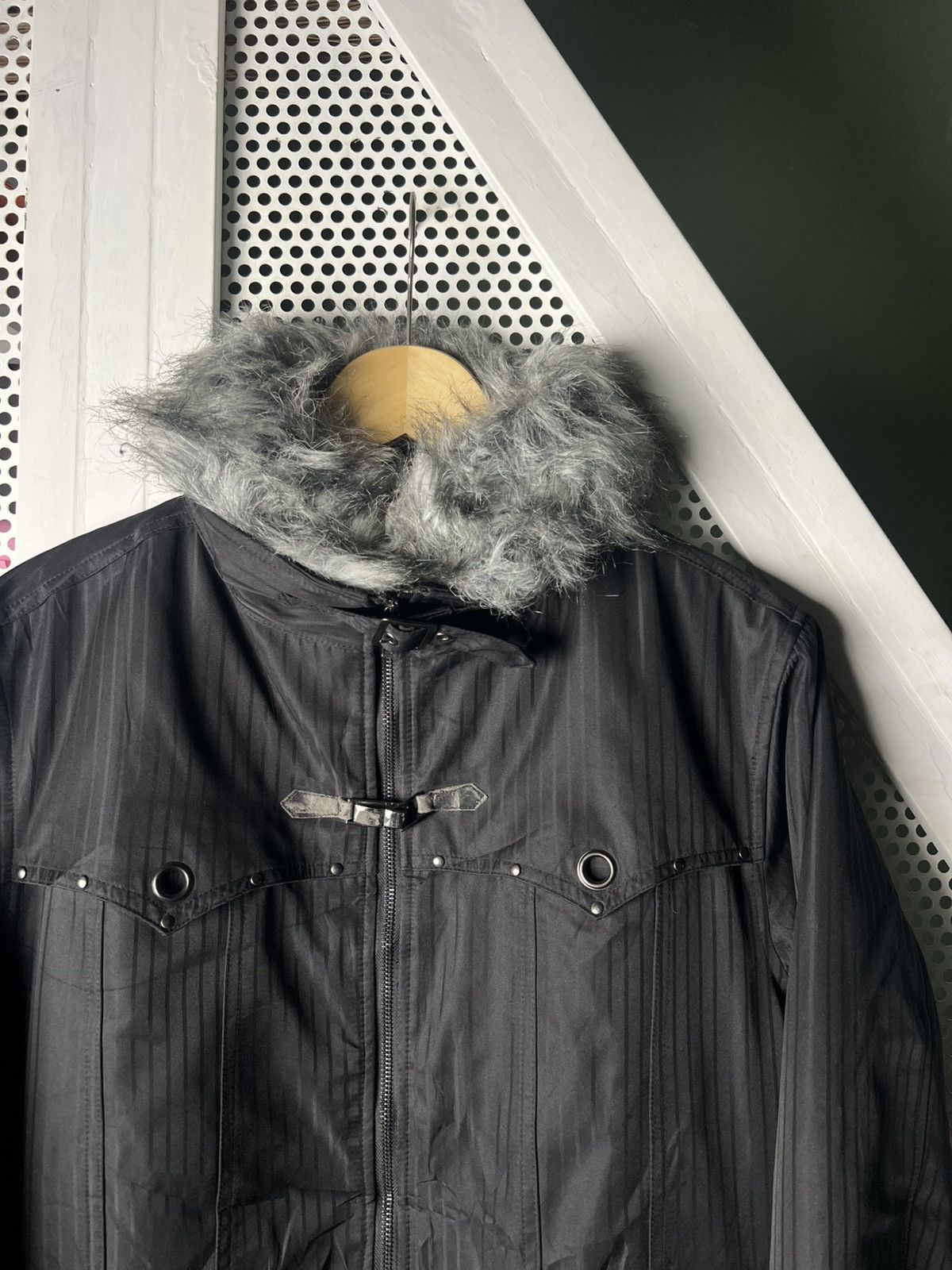 Japanese Brand Splendid Satisfaction Bondage Fur Biker Jacket Vkei Iswn Lgb Size US L / EU 52-54 / 3 - 4 Thumbnail
