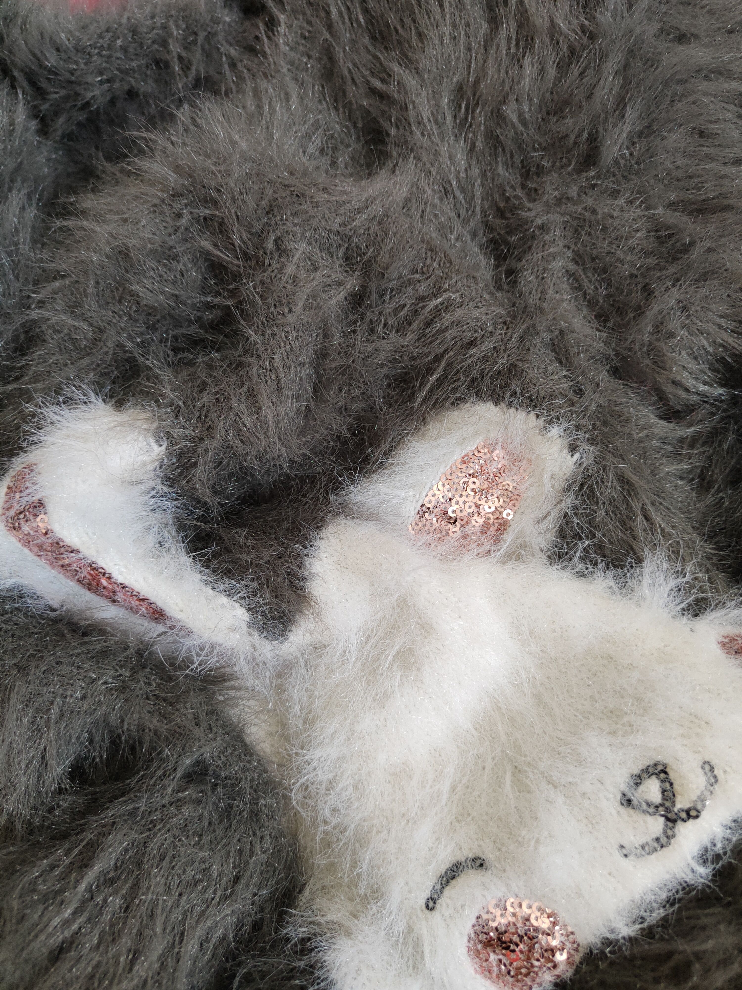 Aran Isles Knitwear H&M Dark Gray Shag Shaggy Fur Mohair Knitwear #S2023 Size S / US 4 / IT 40 - 11 Thumbnail