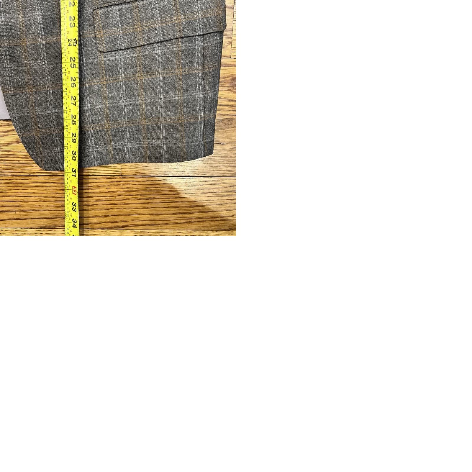 Ermenegildo Zegna VINTAGE Ermenegildo Zegna Blazer Sport Coat Check Pattern 43R Two-Button Notch Lapel Wool Tweed Italy Classic Mens Size 46R - 9 Thumbnail