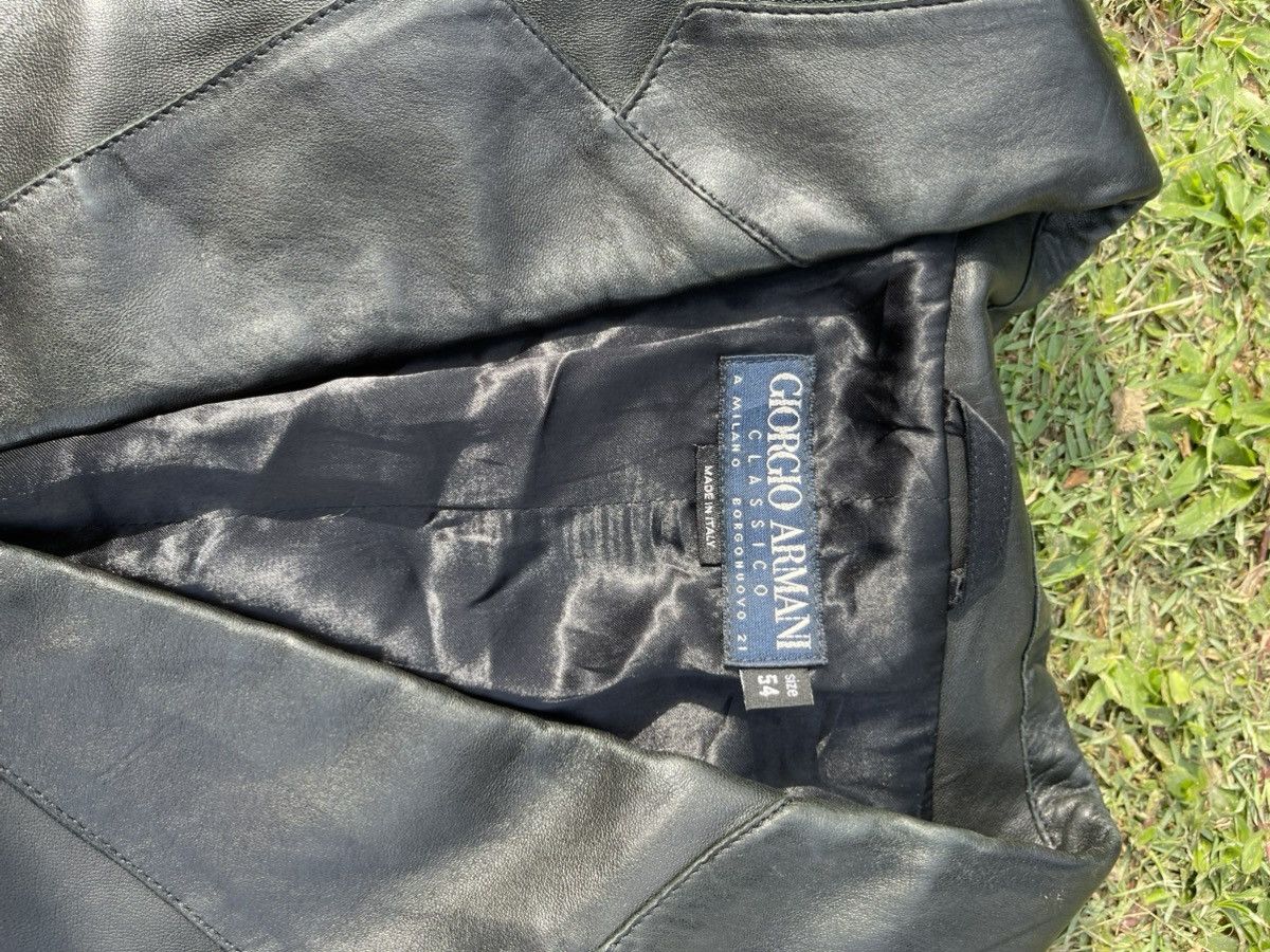 Giorgio Armani Vintage Giorgio Armani Leather Jacket Size US L / EU 52-54 / 3 - 14 Thumbnail