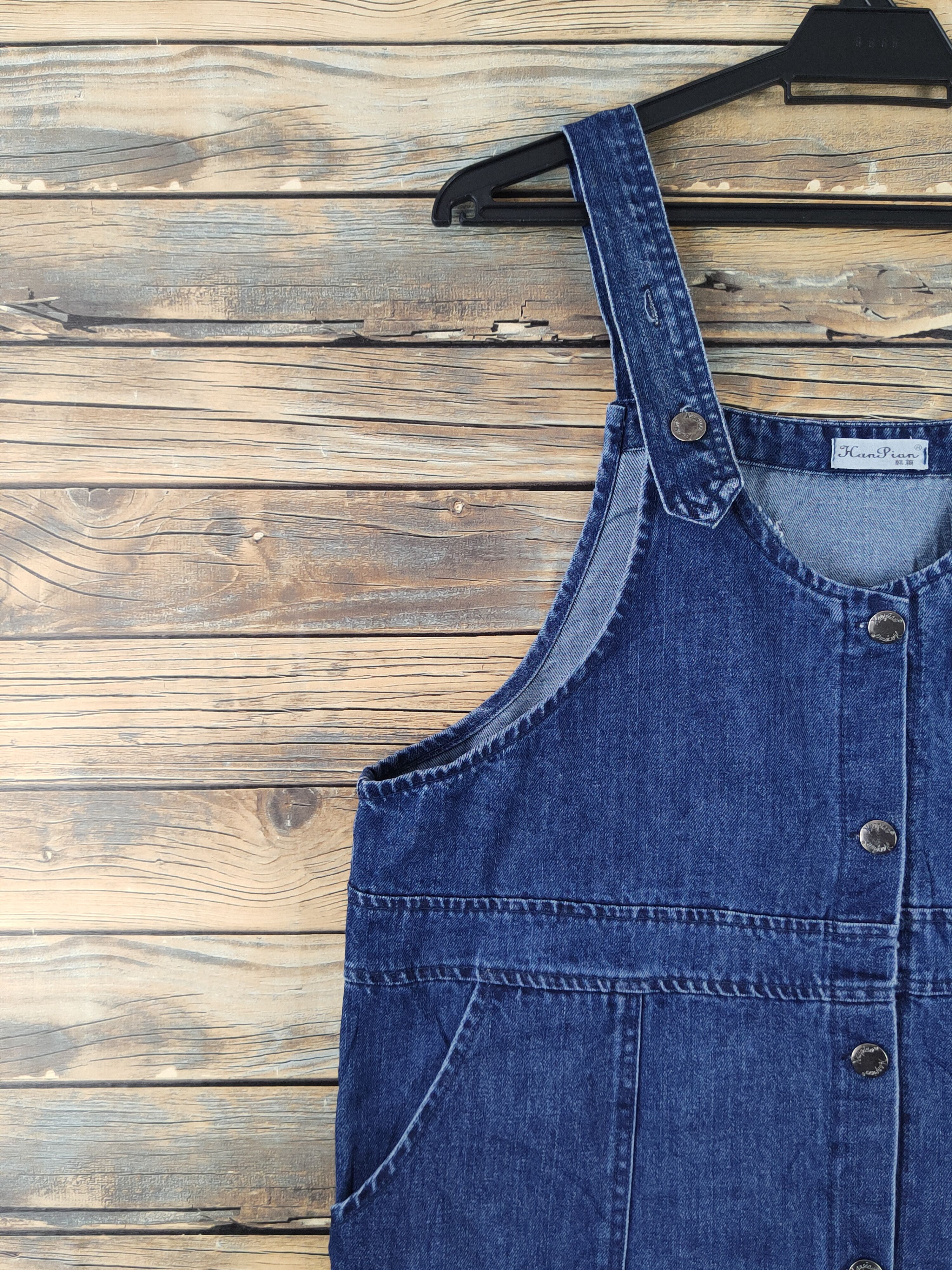 Japanese Brand × Vintage Avant Garde Fashion by Han Pian Blue Denim Skirt Jumpsuits Size 40" / US 18 - 3 Thumbnail
