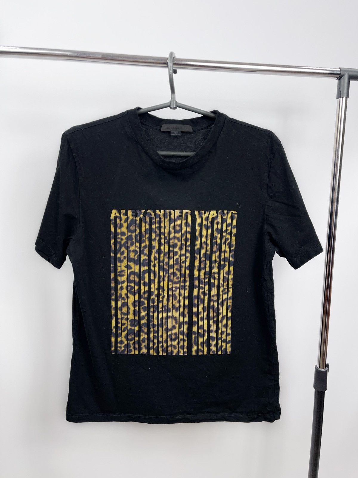 Alexander Wong T-Shirt Women Size XS Big Logo Leopard
