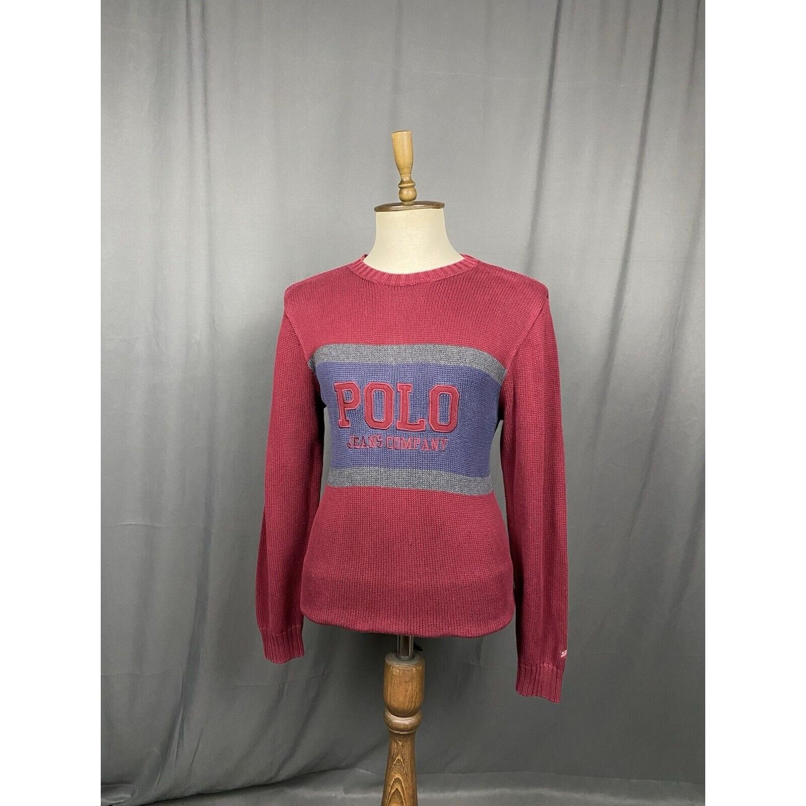 Polo Ralph Lauren Polo Ralph Lauren Big Logo Men's Red Crewneck Knitted Sweate Size US M / EU 48-50 / 2 - 2 Thumbnail