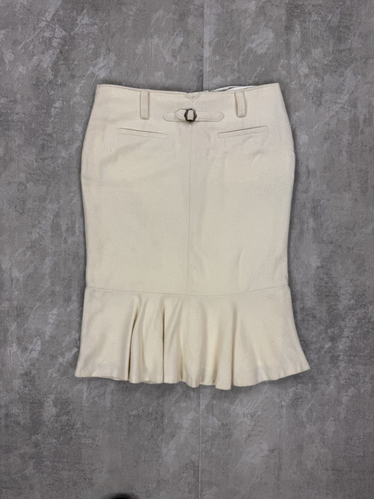 Ted Baker Ted Baker White Wool belated midi skirt British style size 3 Size 29" - 2 Thumbnail