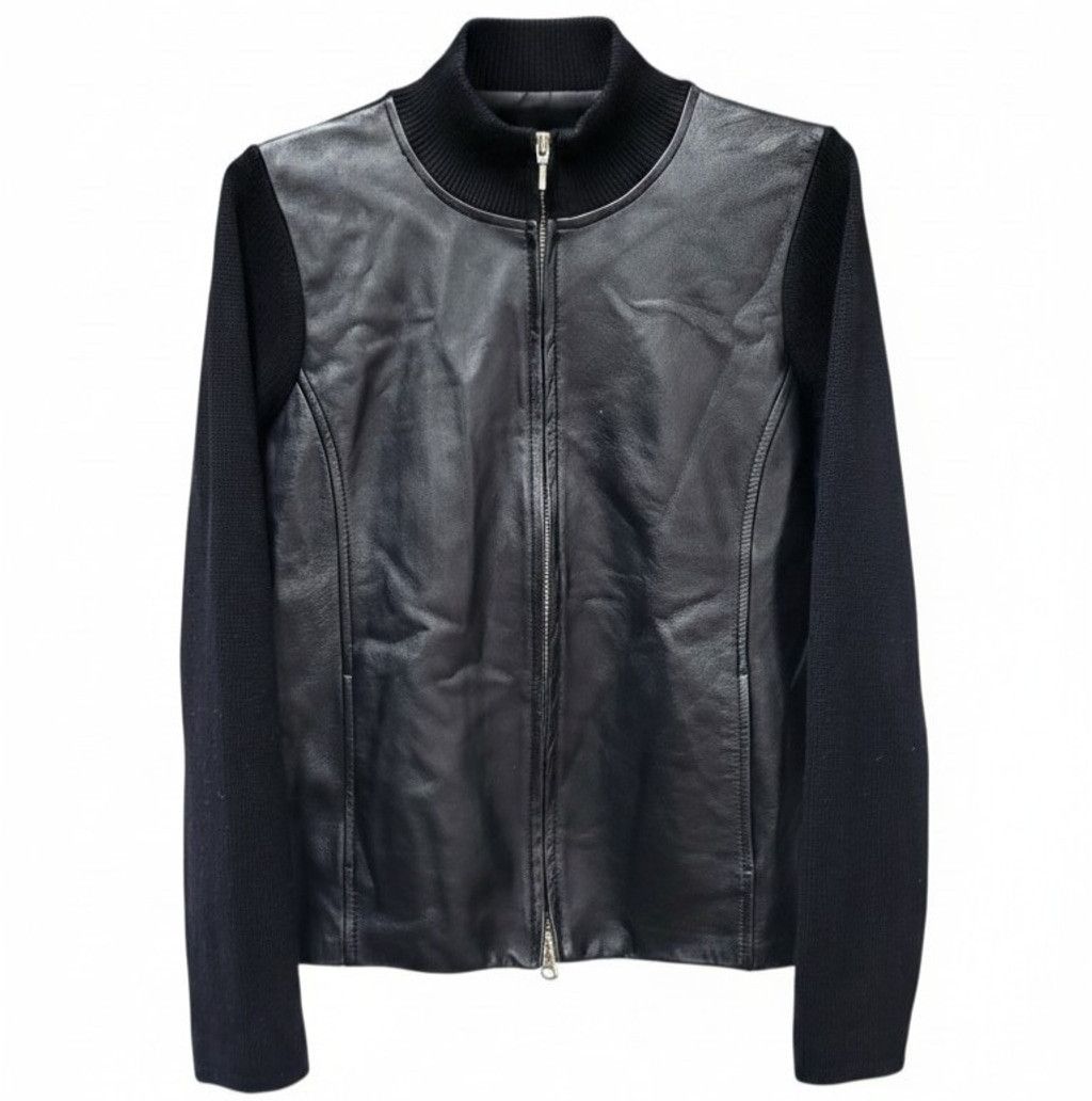 Pendleton PENDLETON 100% Leather & Merino Wool Long-Sleeves Full-Zip Size M / US 6-8 / IT 42-44 - 1 Thumbnail