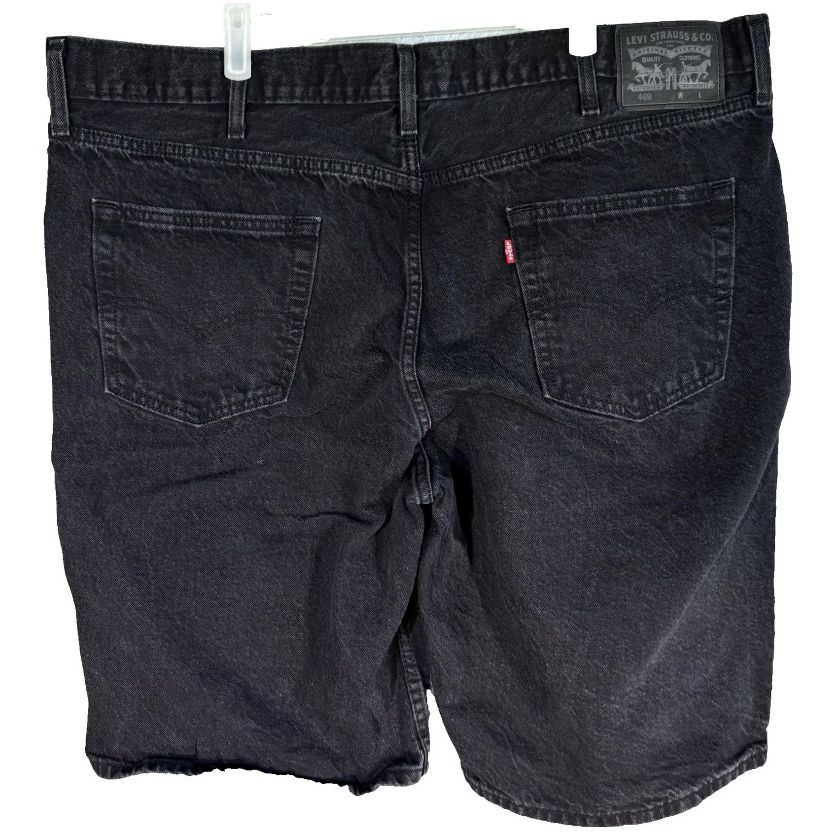 Levi's Levi's 469 Shorts Mens 44 Black Denim Relaxed Fit Bermuda Casual 5-Pocket Jeans Bag & Tall Size US 44 / EU 60 - 2 Thumbnail