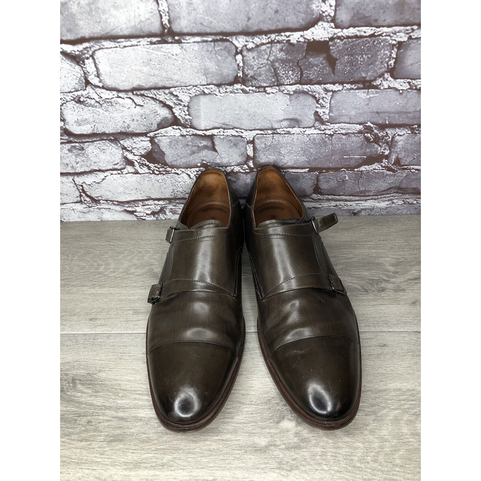 Johnston & Murphy Johnston & Murphy Brown Leather Double Monk Strap Cap Toe Ox Size US 10.5 / EU 43-44 - 20 Thumbnail