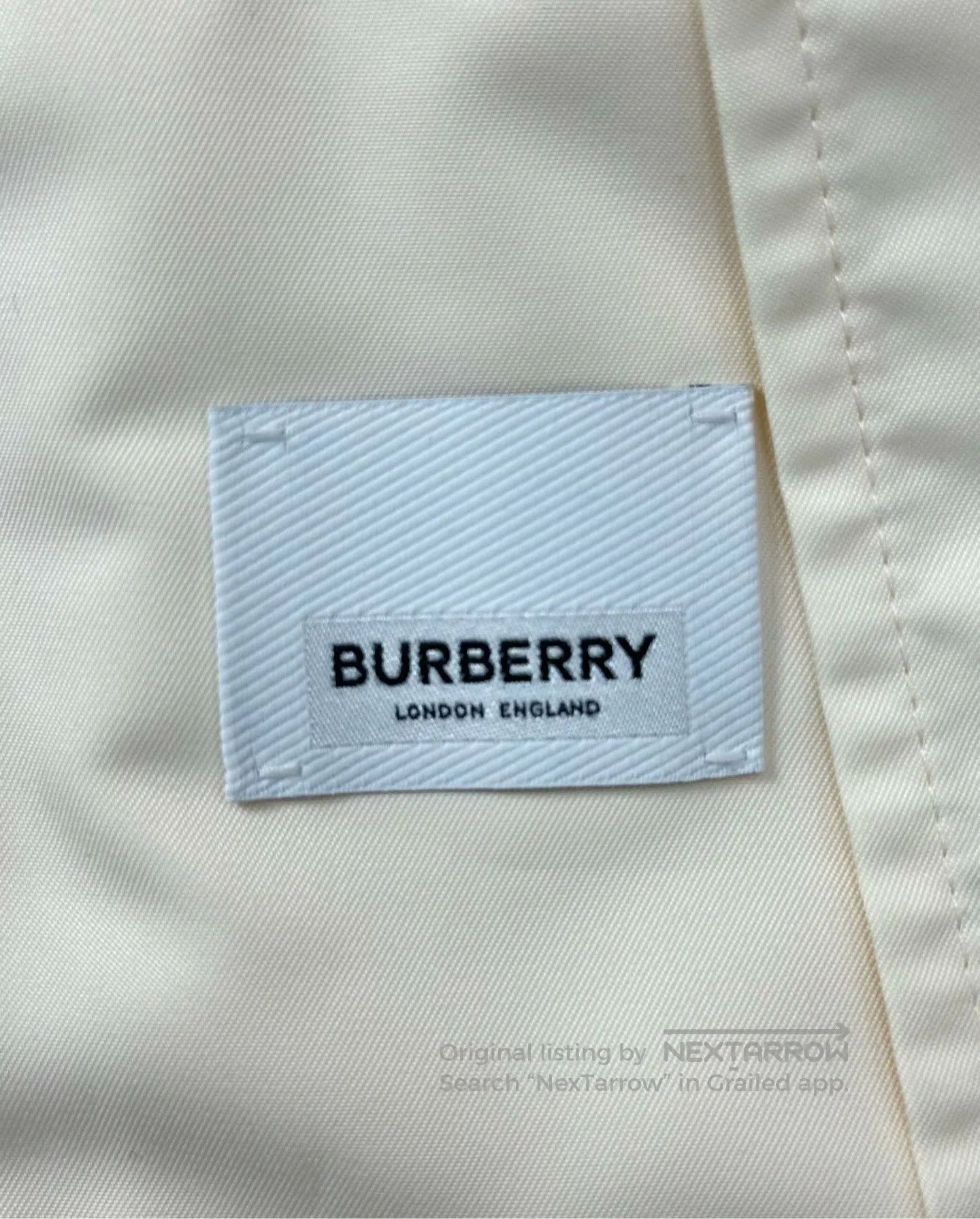 Burberry Burberry Ecru chest embroidered logo lined check cotton co Size XS / US 0-2 / IT 36-38 - 4 Thumbnail