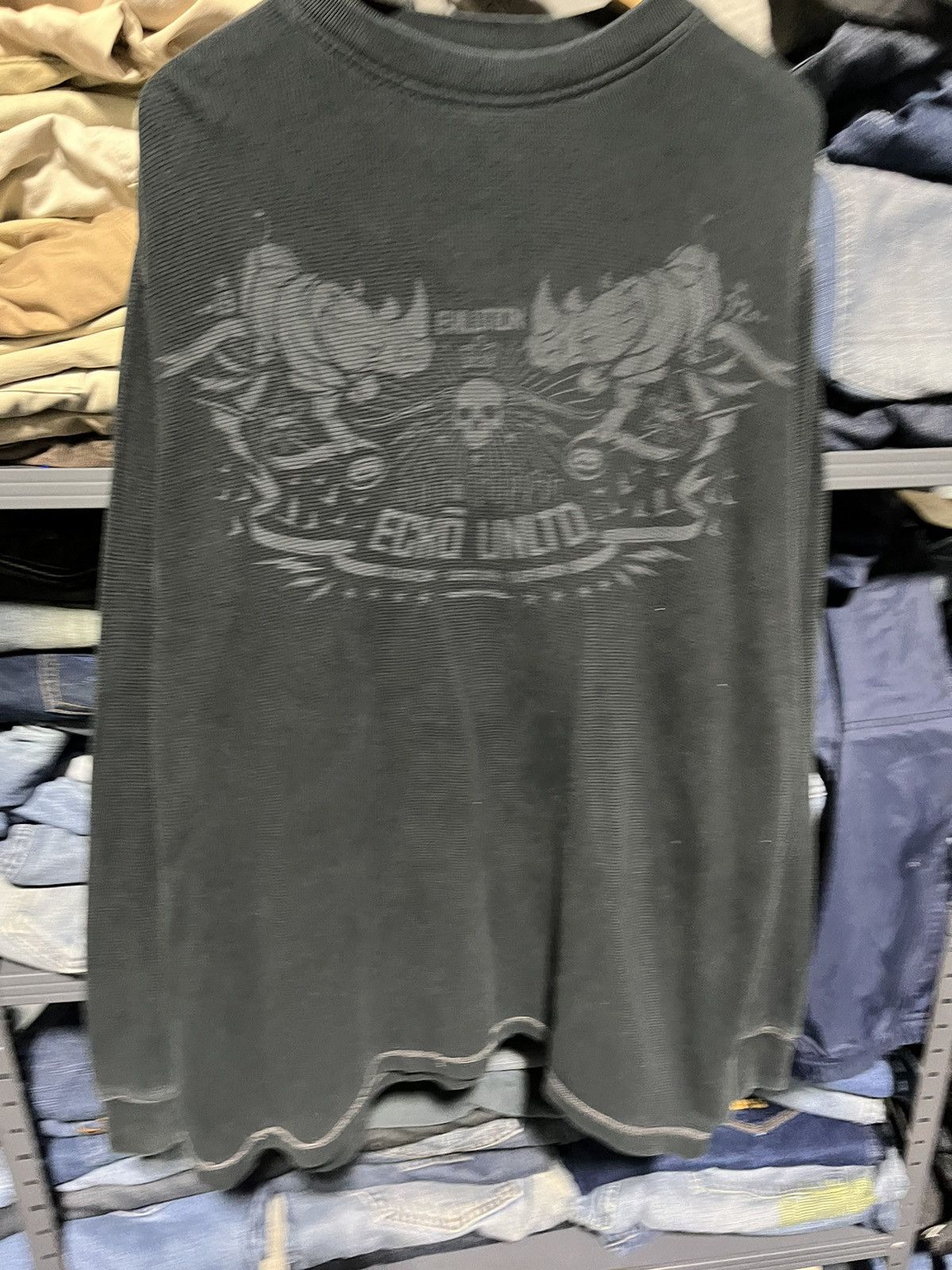 Affliction × Ecko Unltd. × Vintage Crazy Y2K Ecko UNLTD Thermal Skater Long Sleeve Grunge Opium Size US XXL / EU 58 / 5 - 2 Thumbnail