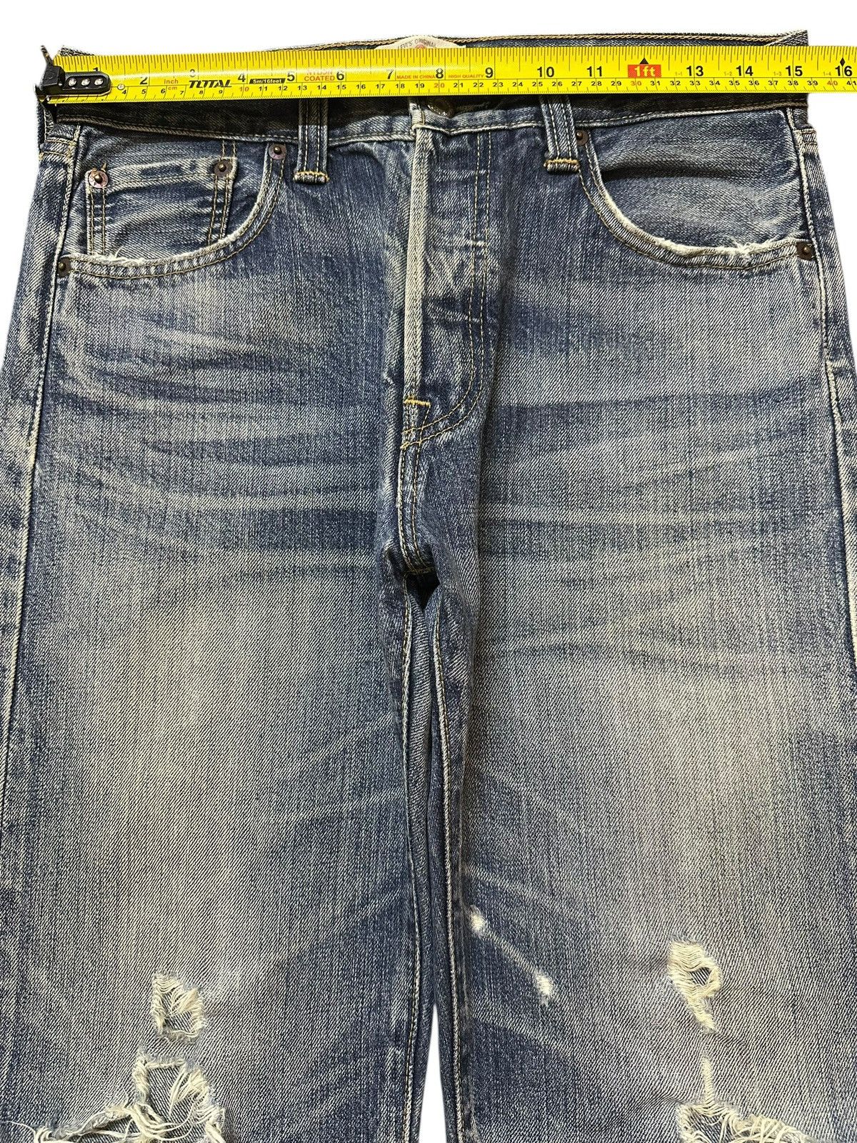 Levi's Vintage Levis 501 Blue Faded Wash Distressed Style Jeans Size US 30 / EU 46 - 13 Thumbnail