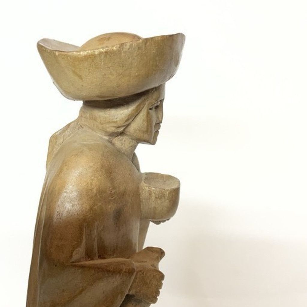 The Unbranded Brand VTG Hand Carved Wood Folk Art Man Colonial Figure 11.6" Size ONE SIZE - 5 Thumbnail