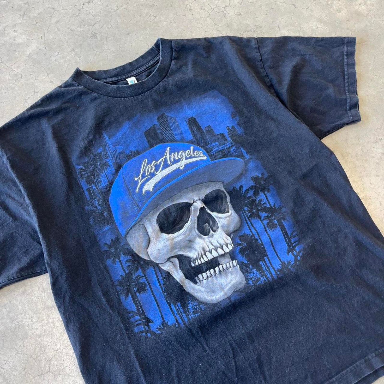 MLB Vintage 2000s yankees skull tee Size US XL / EU 56 / 4 - 2 Thumbnail