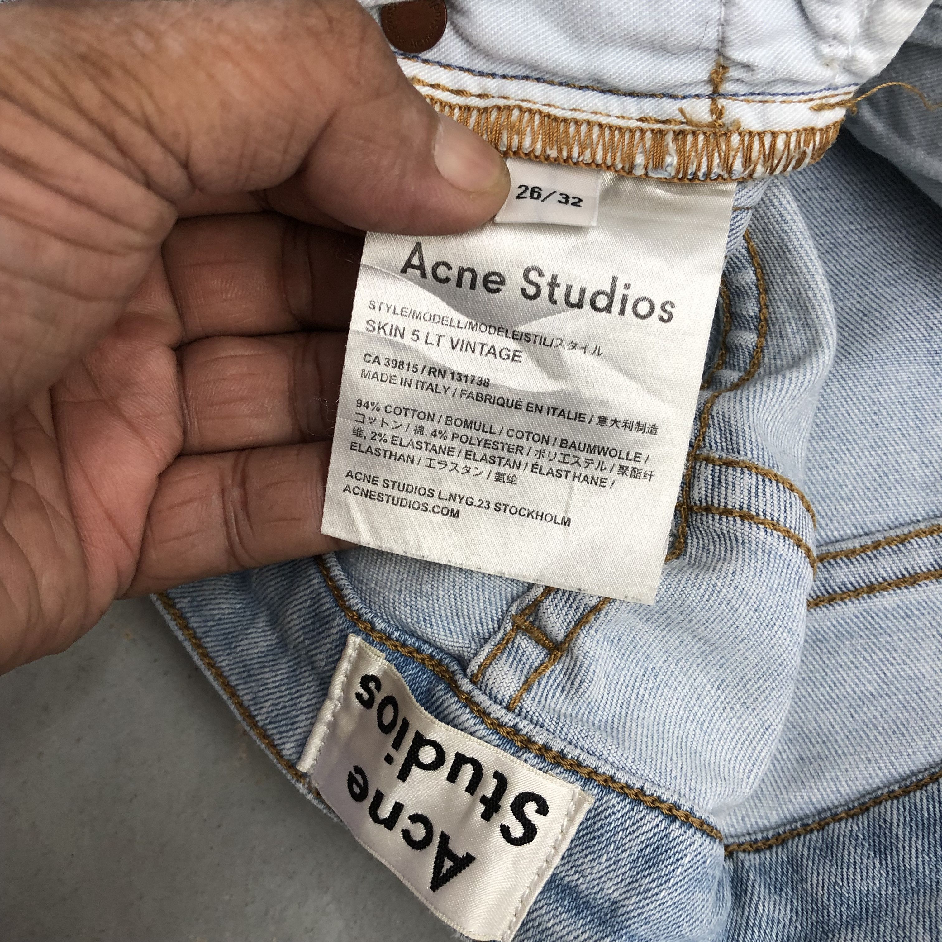 Acne Studios Vintage Acne Studio Skinny Jeans Acne Faded Light Wash Denim Size 26" / US 2 / IT 38 - 9 Thumbnail
