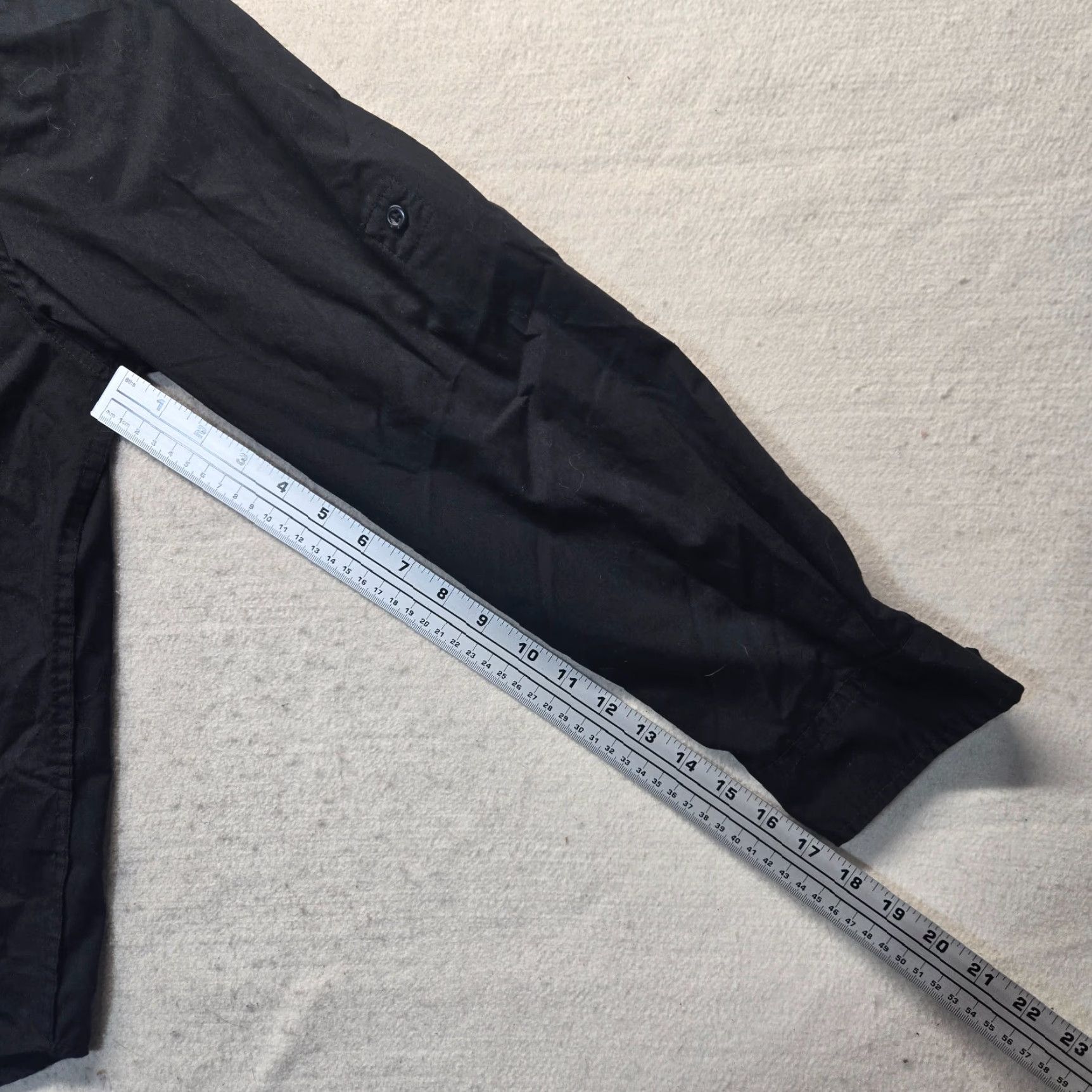 Vintage Utopia Shirt Solid Black Long Sleeve Casual Button Up Adult Men's Size L Large Size US L / EU 52-54 / 3 - 5 Thumbnail
