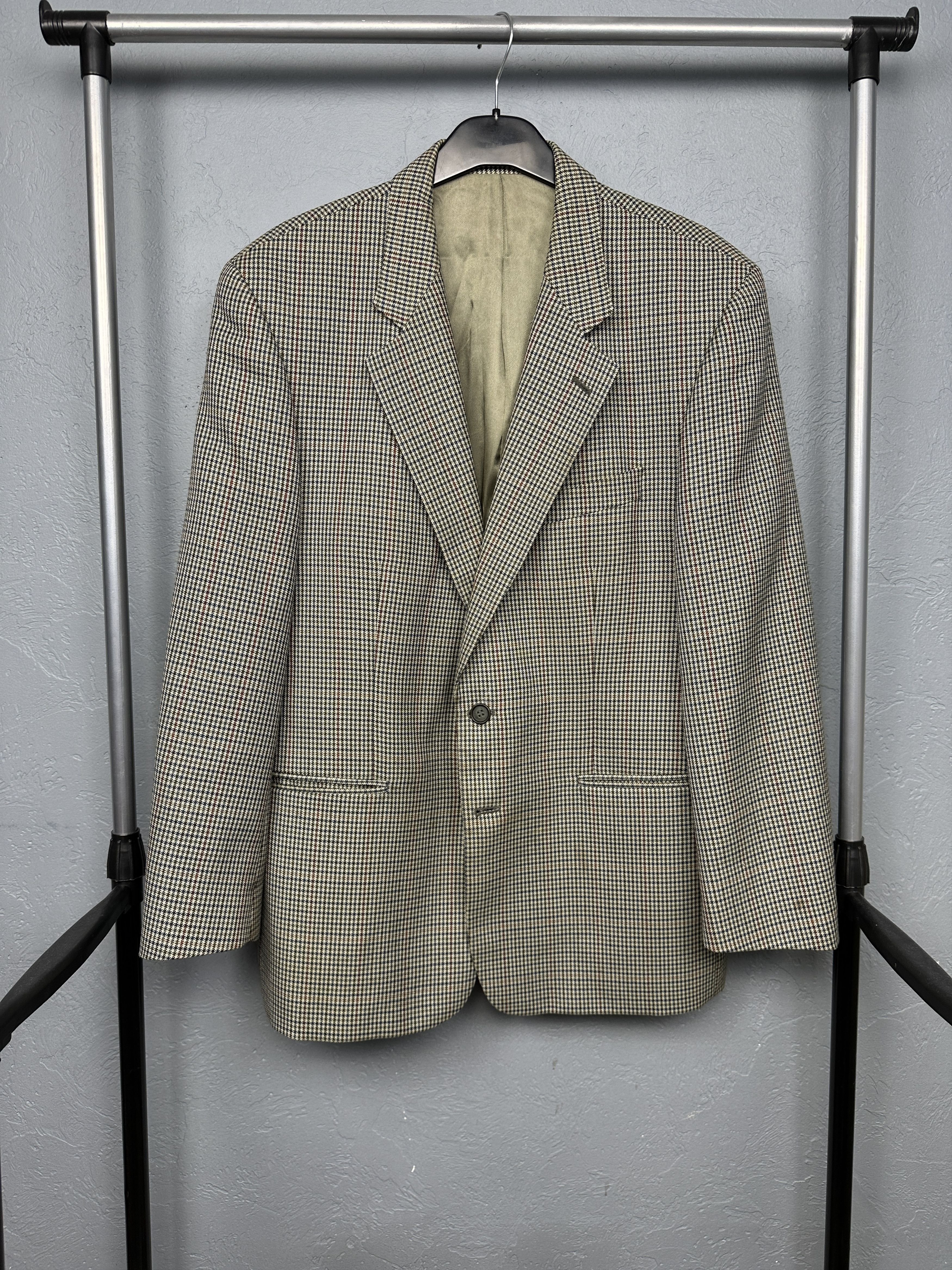 Other Brook Taverner Vintage Mens Check Plaid Tweed Blazer Jacket Size 42S - 1 Thumbnail