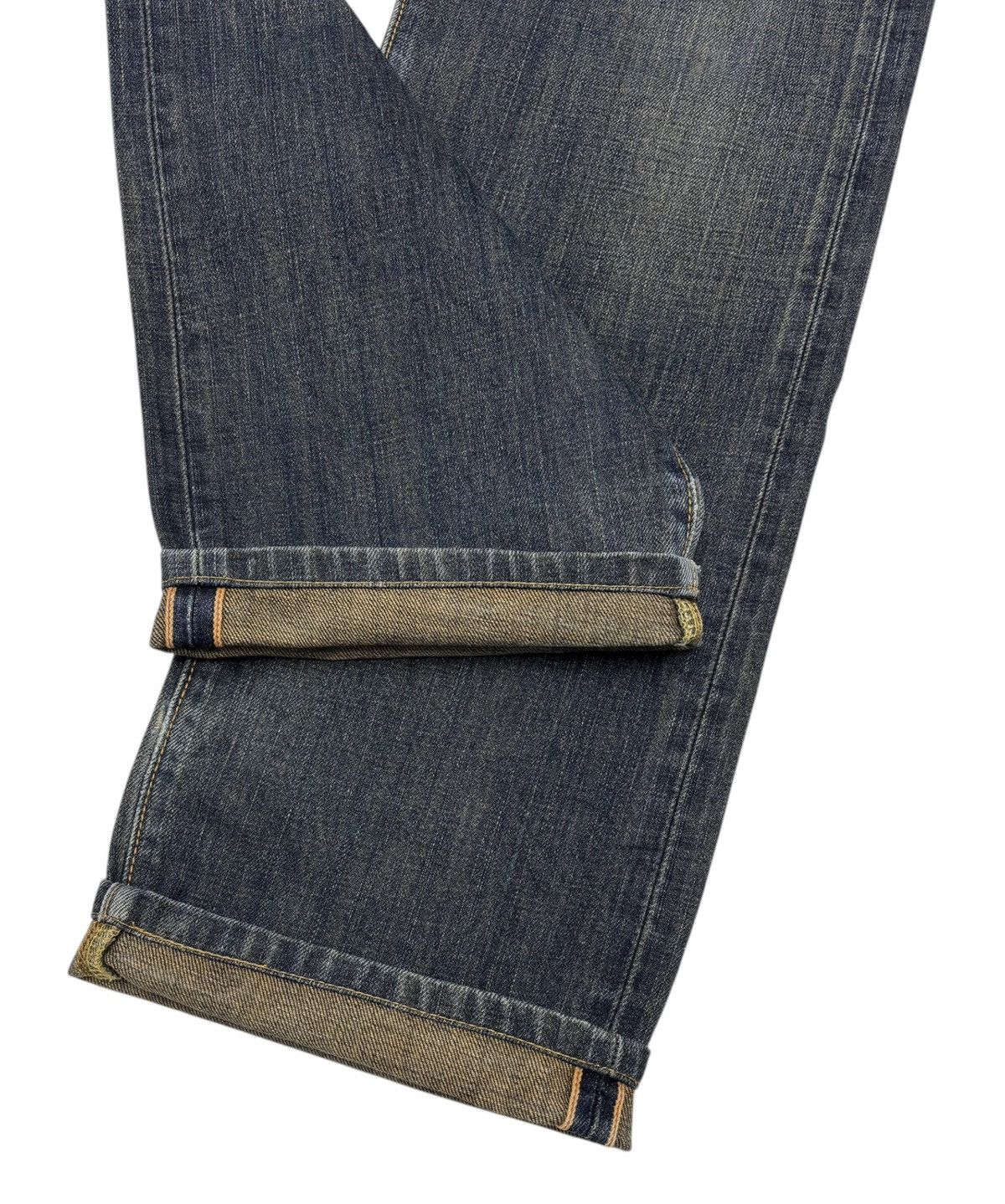 Edwin 🔥Vintage 90s Edwin 505x Selvedge Distressed Denim Jeans Size US 28 / EU 44 - 8 Thumbnail