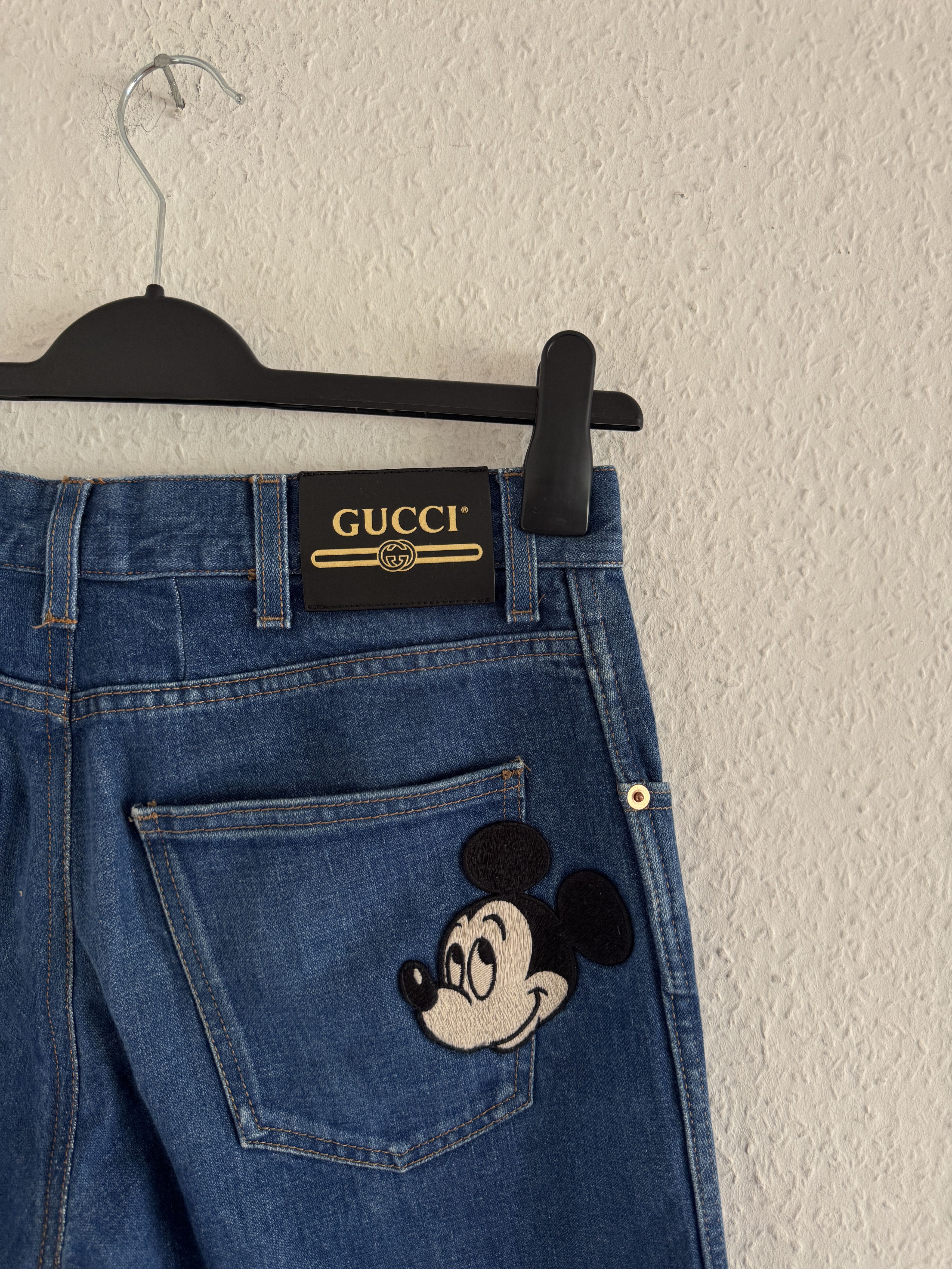 Gucci Mickey Embroidered Jeans Size US 30 / EU 46 - 11 Thumbnail