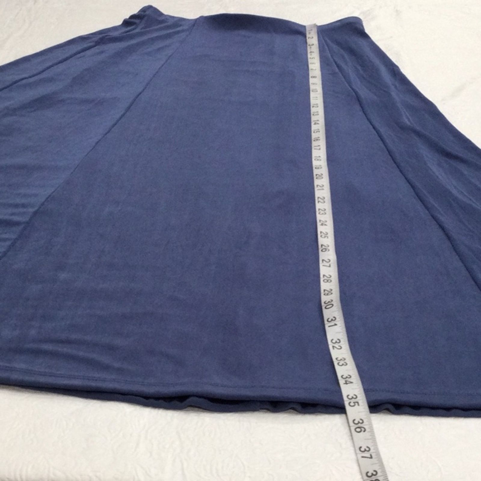 Chicos Chico's Travelers Charlotte Blue A-Line Skirt NWT 2/L/12 Size 34" / US 12 / IT 48 - 16 Thumbnail
