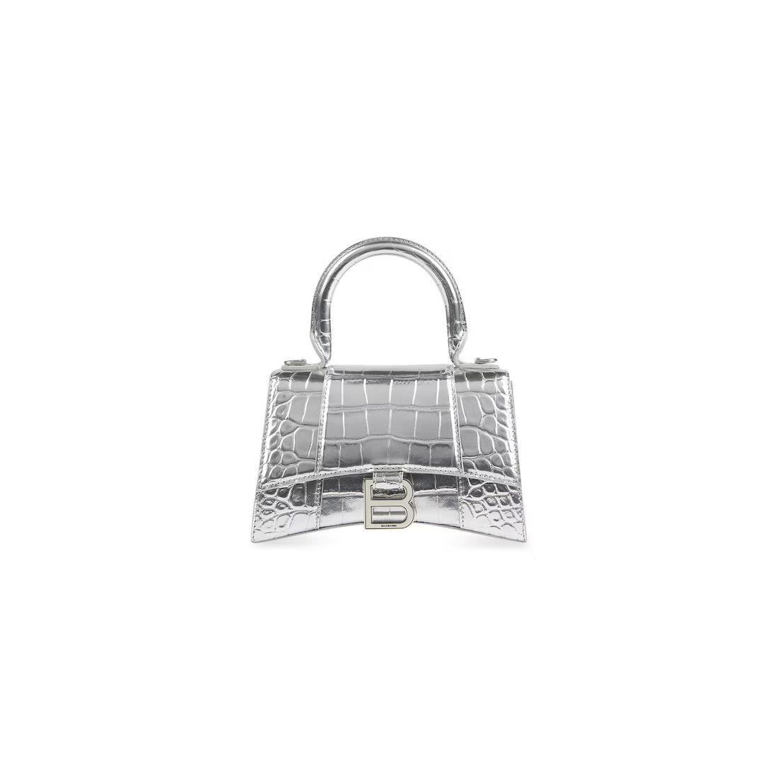 Balenciaga Hourglass XS Hand bag Metallized Size ONE SIZE - 1 Thumbnail