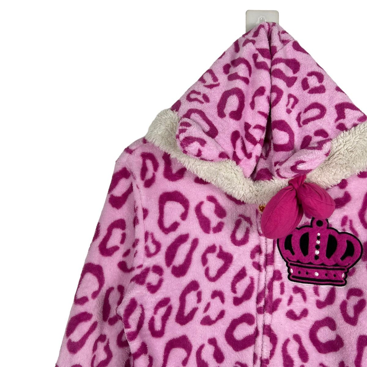 Japanese Brand 🔥 VINTAGE HELLO KITTY FAUX FUR FLEECE HOODIE Size L / US 10 / IT 46 - 8 Thumbnail