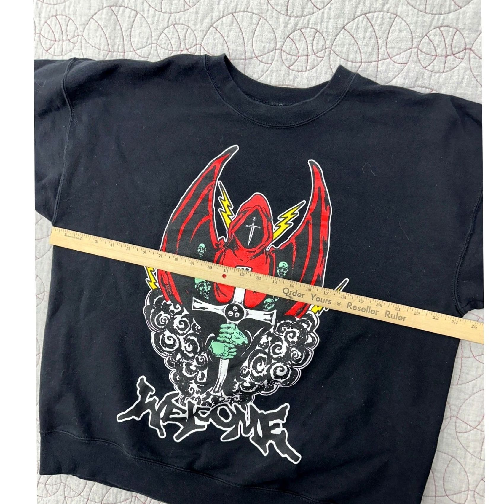Welcome Skateboards Welcome Skate Sweatshirt Black Reaper Graphic Cross Mens Large Size US L / EU 52-54 / 3 - 5 Thumbnail