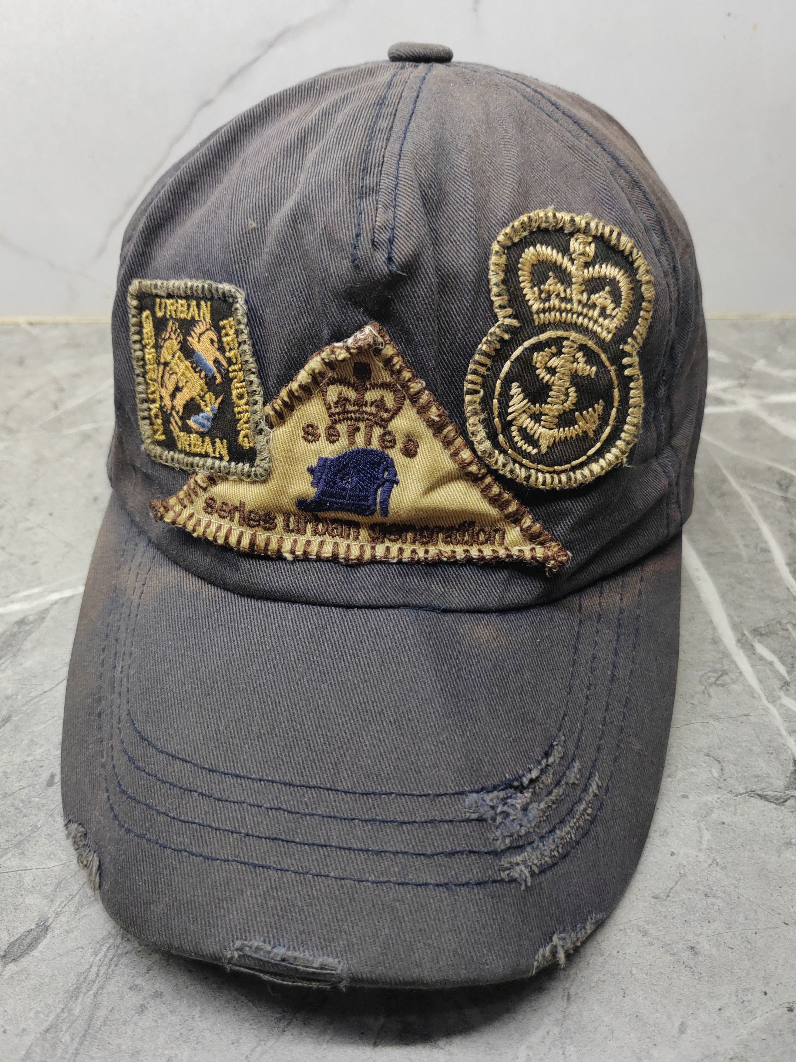 Japanese Brand Vintage Series Patch Distressed Style Cap Hat Size ONE SIZE - 1 Thumbnail