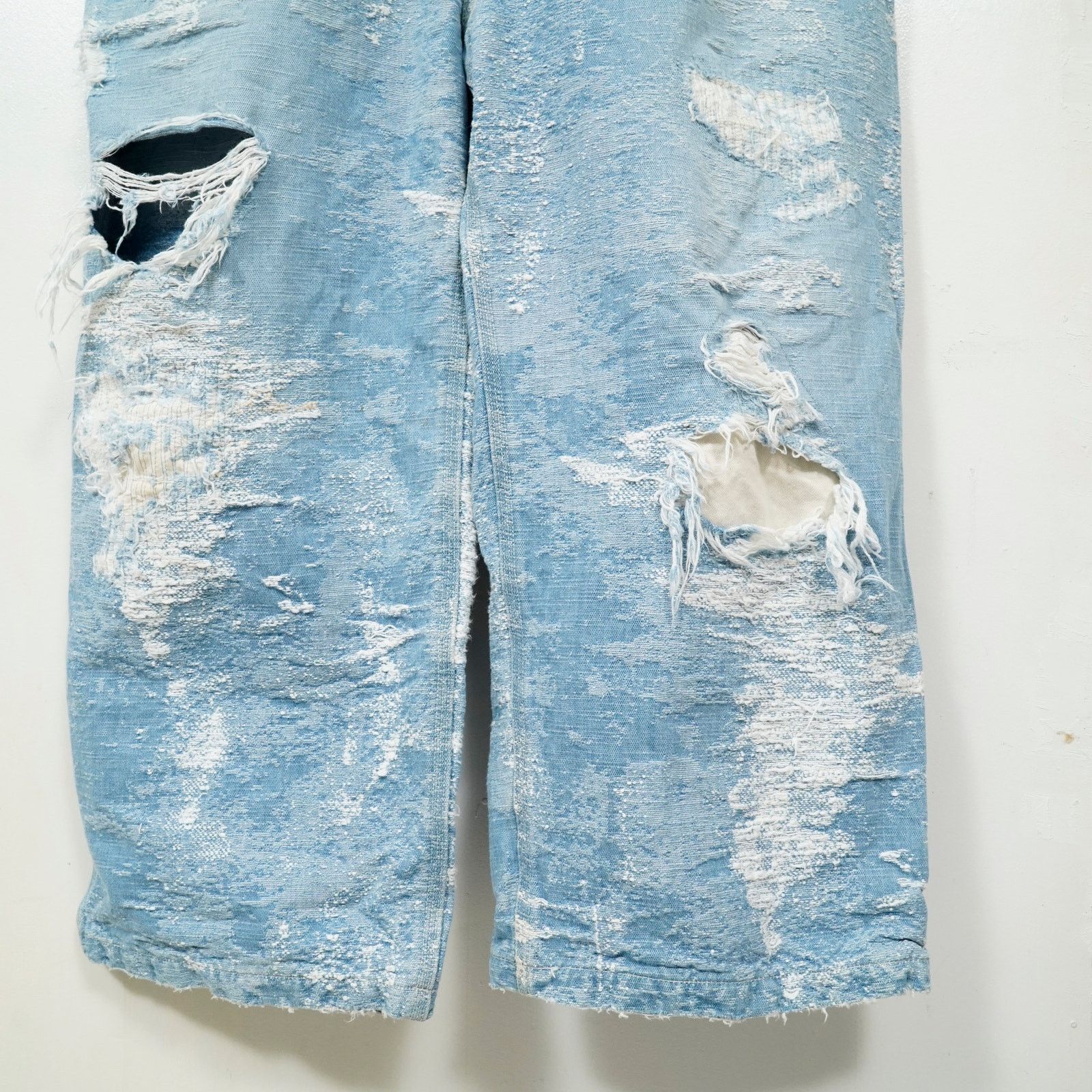 TAAKK TAAKK Distressed Denim Overalls Japan Designer Wide Leg Size US 35 - 12 Thumbnail