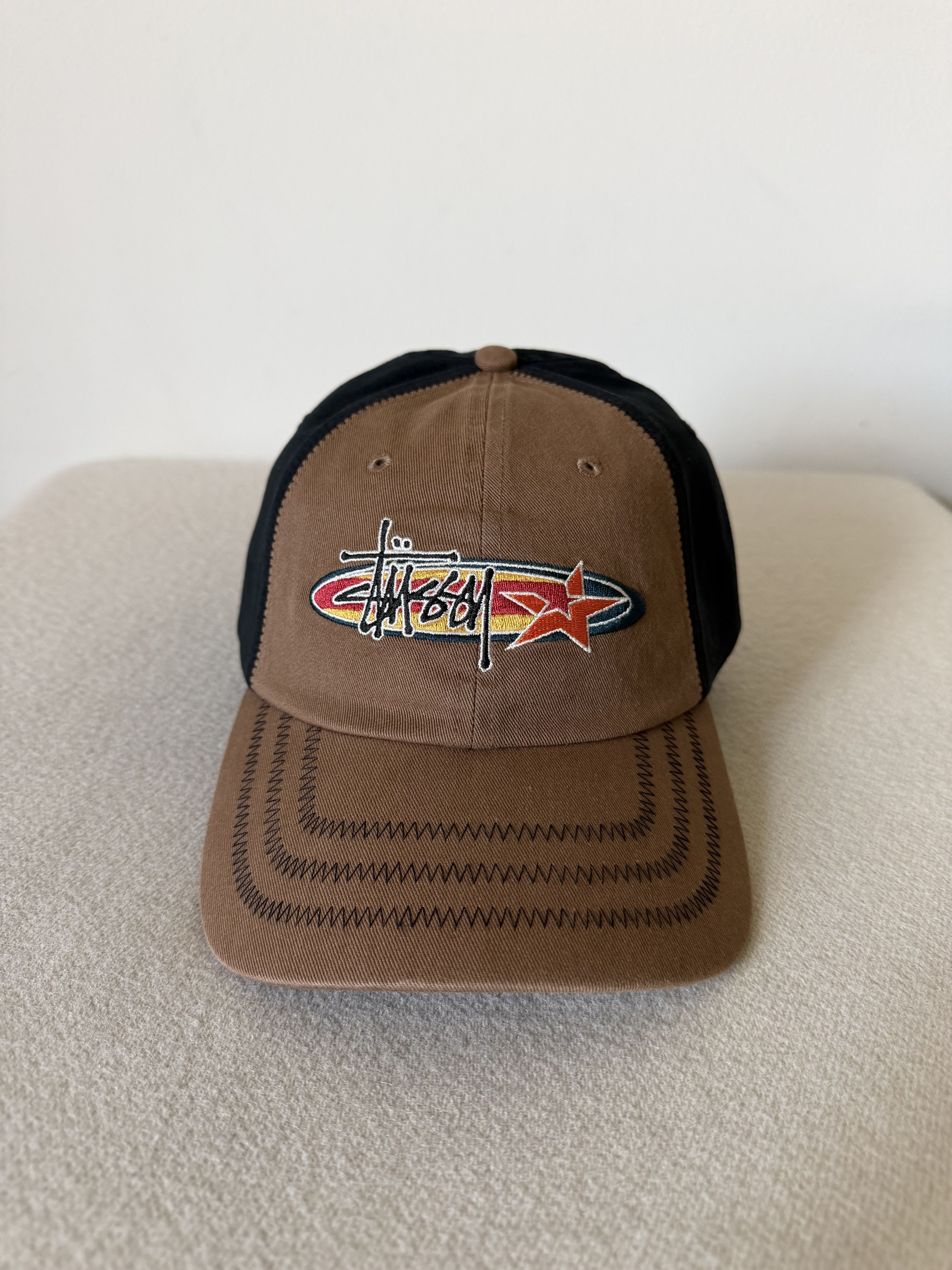 Stussy 2026 Stussy brown workgear waxed snapback mid depth hat cap