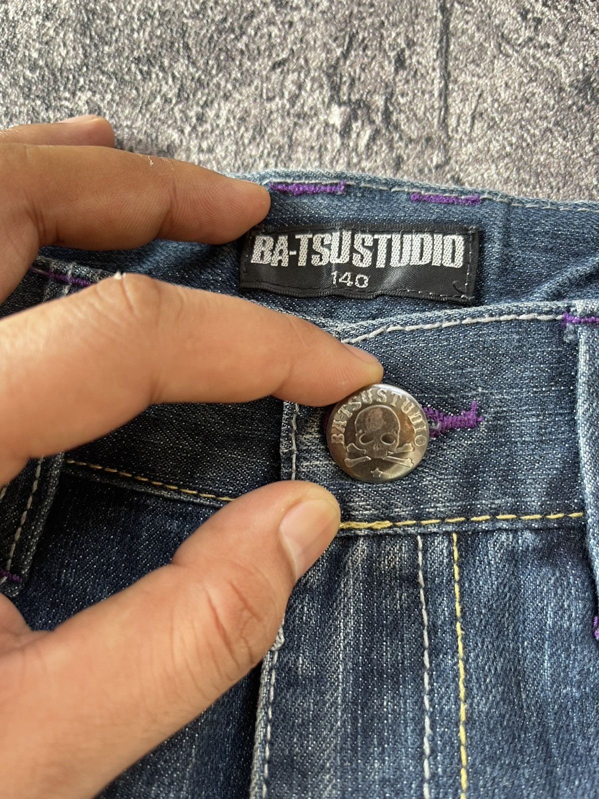 Japanese Brand Y2k Ba-tsustudio ifsixwasnine style skull Size US 26 / EU 42 - 5 Thumbnail