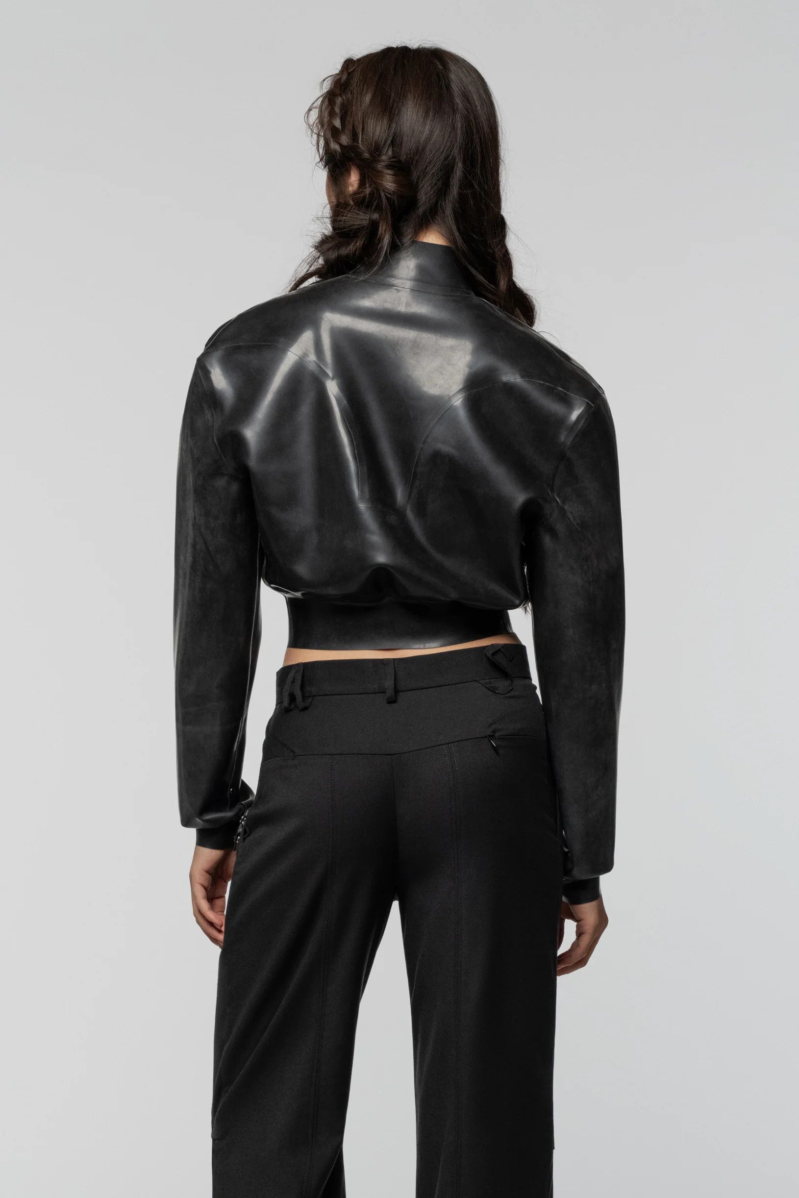 Syndicate Anoeses x Syndicate Latex Cropped Bomber Size M / US 6-8 / IT 42-44 - 3 Thumbnail