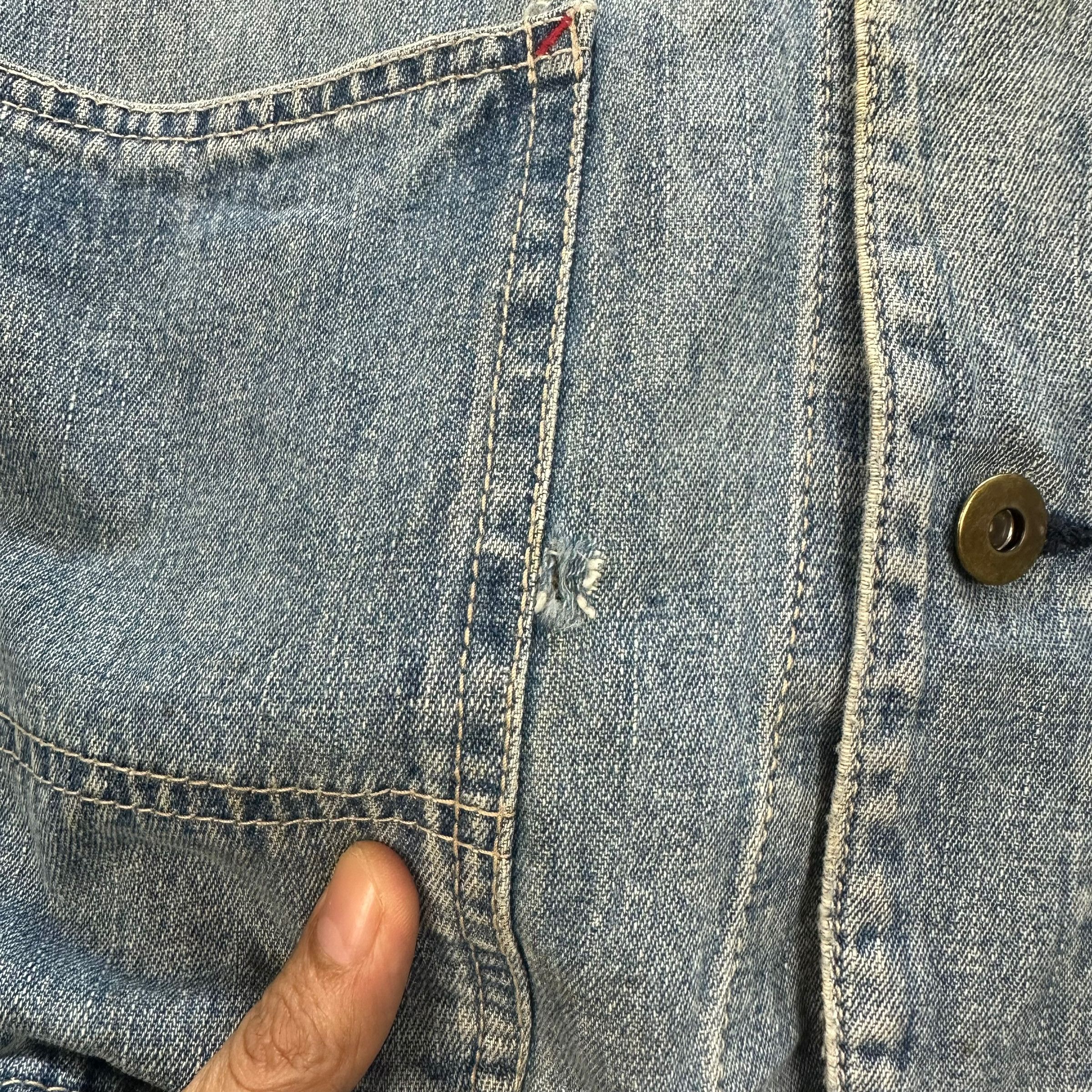 Japanese Brand US NAVAL WASHED DENIM CHORE JACKET #7985-195 Size US L / EU 52-54 / 3 - 7 Thumbnail