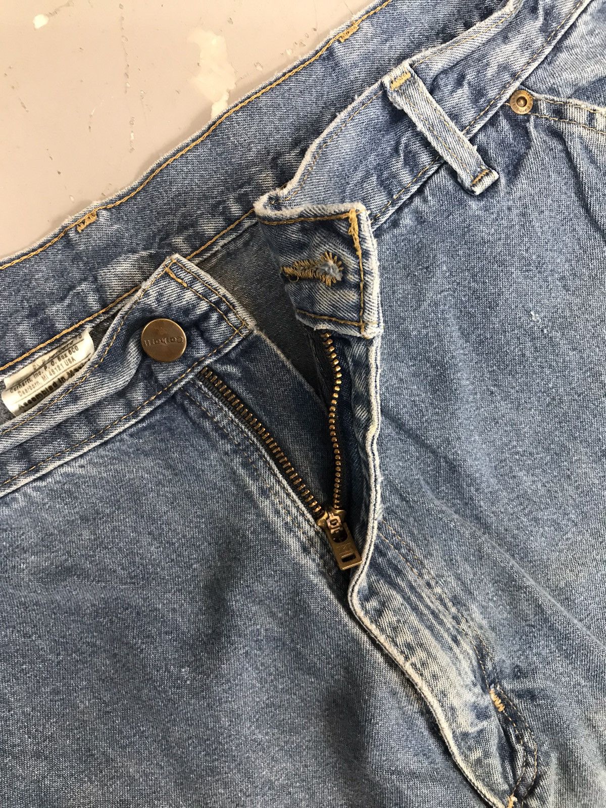 Carhartt × Vintage Vintage Carhartt B273 DST distressed double knee denim Size US 40 / EU 56 - 7 Thumbnail