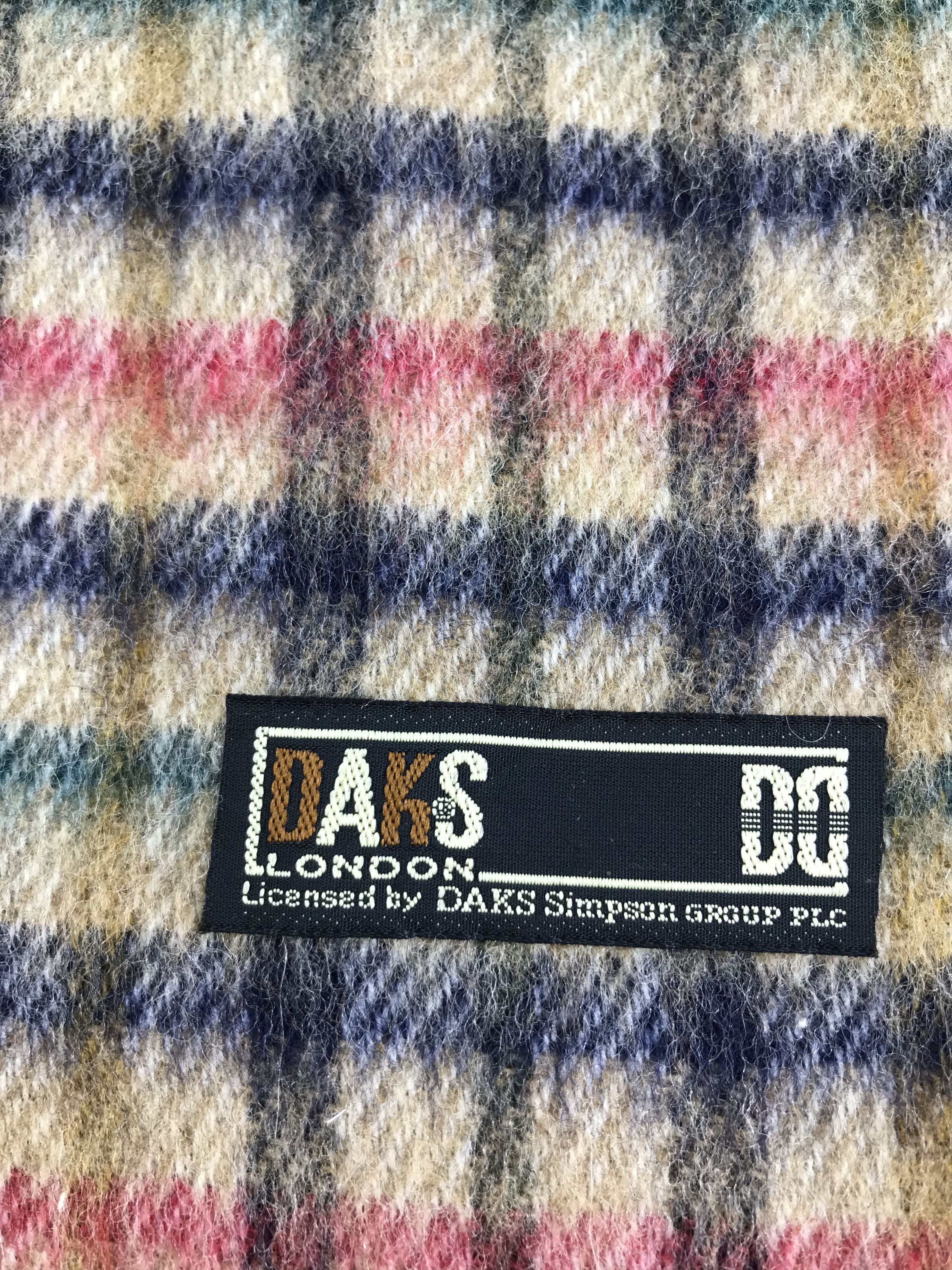 DAKS DAKS London Gingham Wool Scarf Muffler V164 Size ONE SIZE - 4 Thumbnail