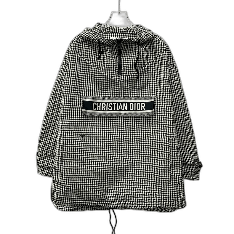 Dior Christian Dior Hooded Houndstooth Jacket-2506 Size XS / US 0-2 / IT 36-38 - 1 Thumbnail