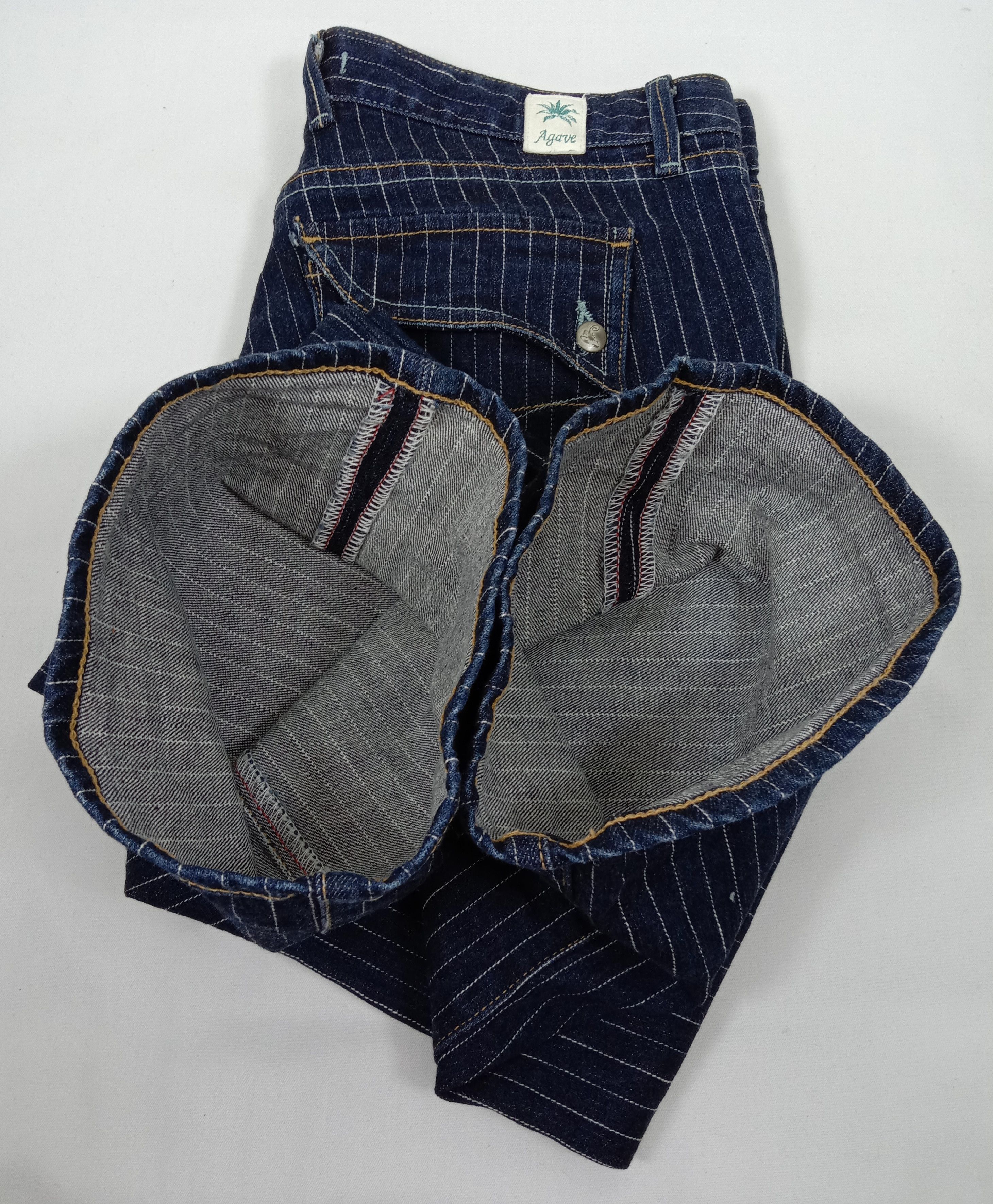 Agave Vintage Agave Hickory Striped Flare Jeans Slim Boot Denim Size 30" / US 8 / IT 44 - 16 Thumbnail