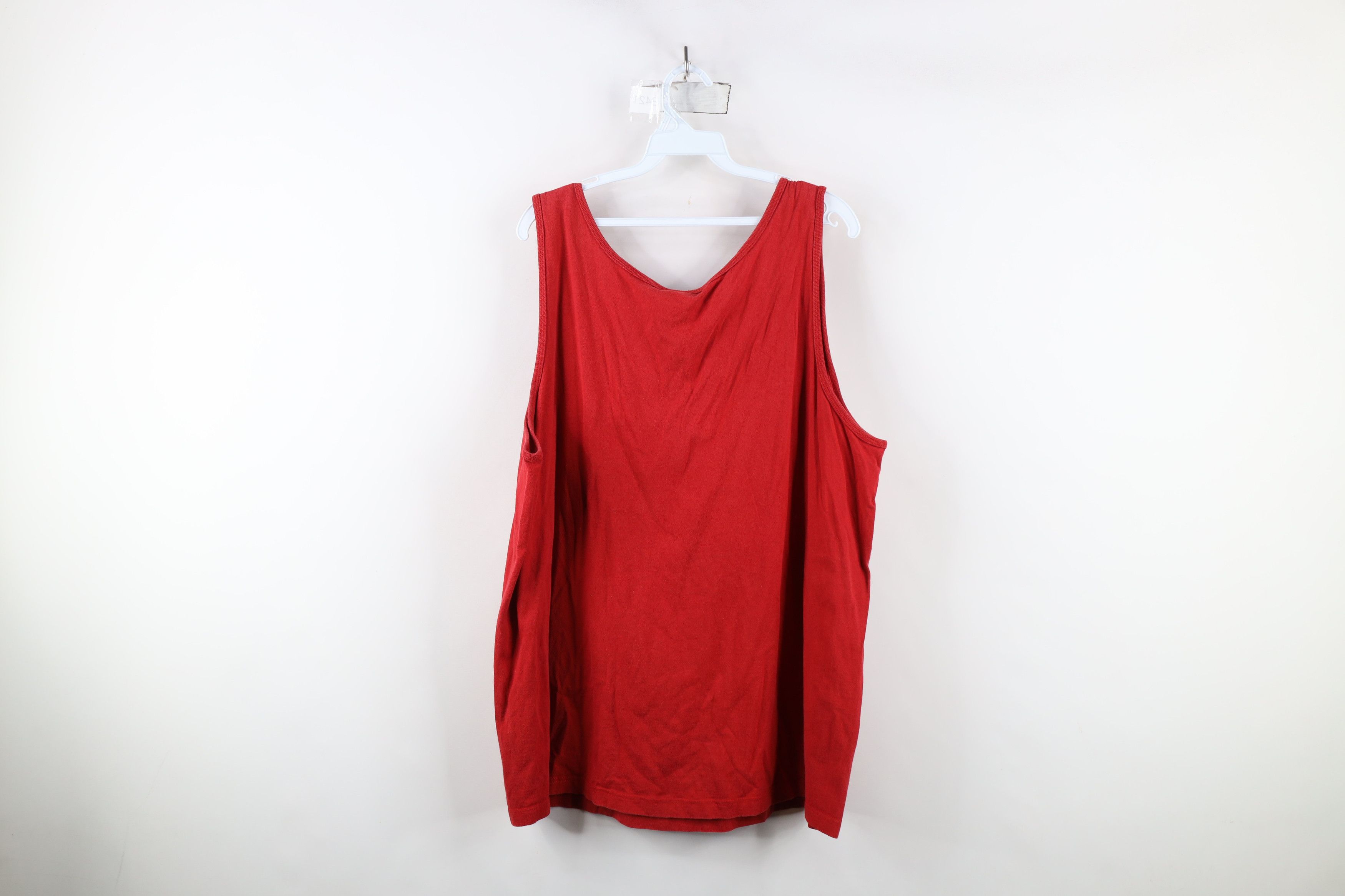 Tommy Hilfiger × Vintage Vintage Y2K 2001 Tommy Hilfiger Spell Tank Top T-Shirt Red Size US XXL / EU 58 / 5 - 11 Thumbnail