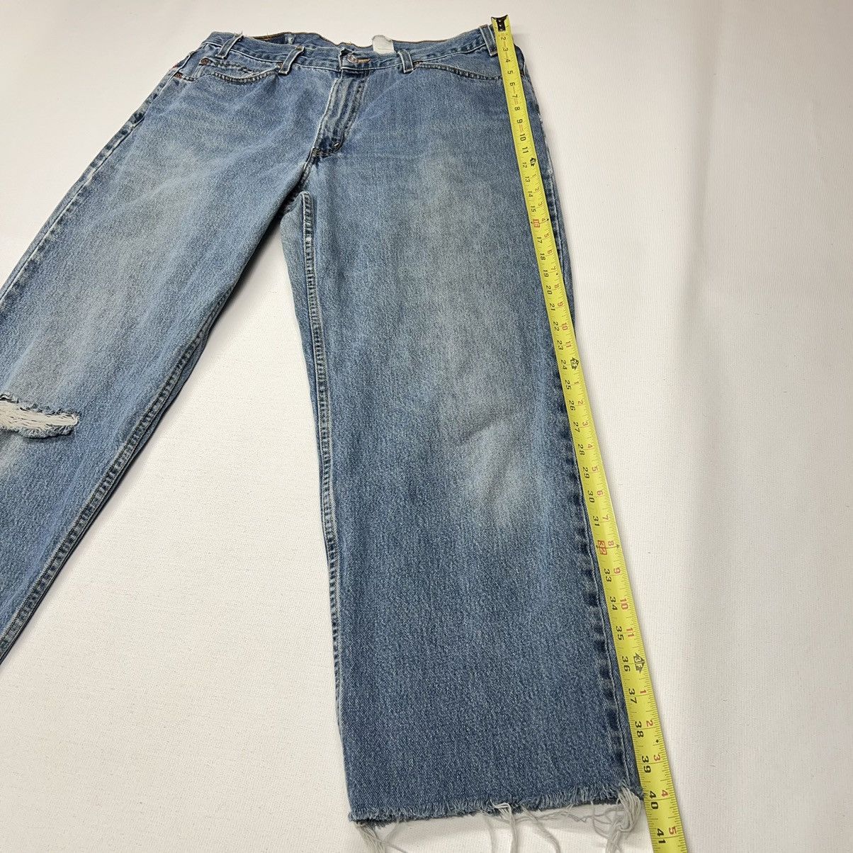 Levi's × Vintage VTG Levis 550 Jeans Blue Cropped Relaxed Fit Denim Baggy Size US 38 / EU 54 - 19 Thumbnail