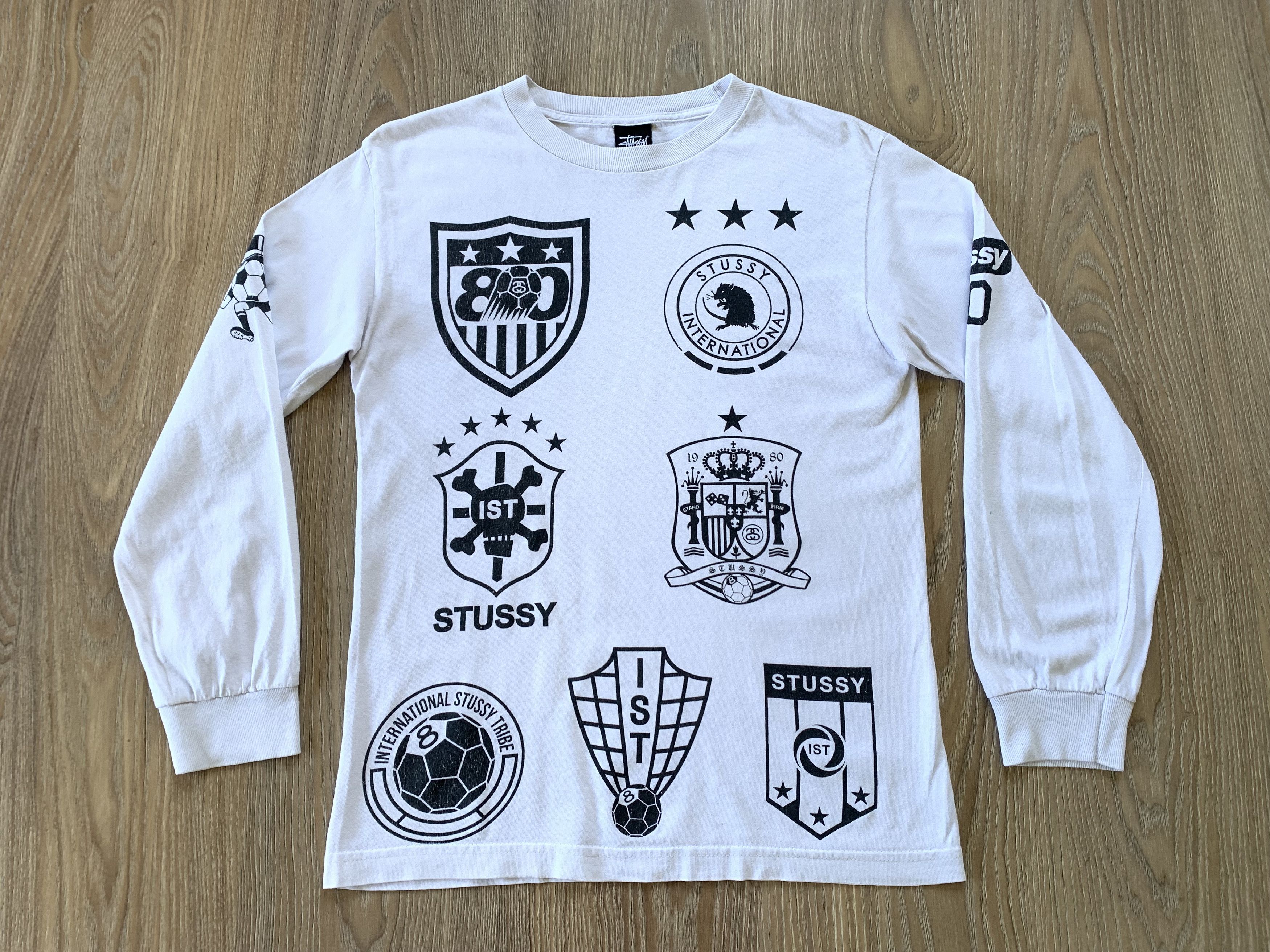 Stussy × Vintage Vintage Stussy International Soccer Printed Long Sleeve Size US S / EU 44-46 / 1 - 2 Thumbnail