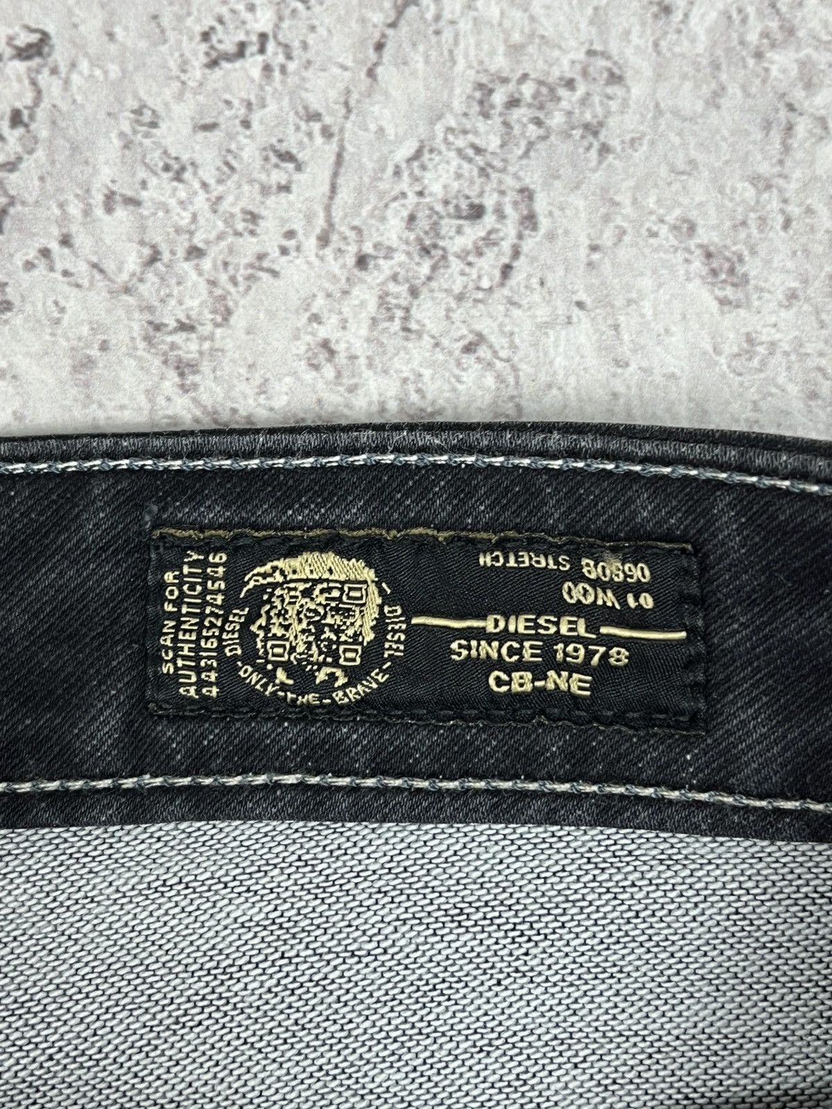 Designer × Diesel Vintage Men's Y2K Diesel 1978 Black Denim Jeans Size US 38 / EU 54 - 7 Thumbnail