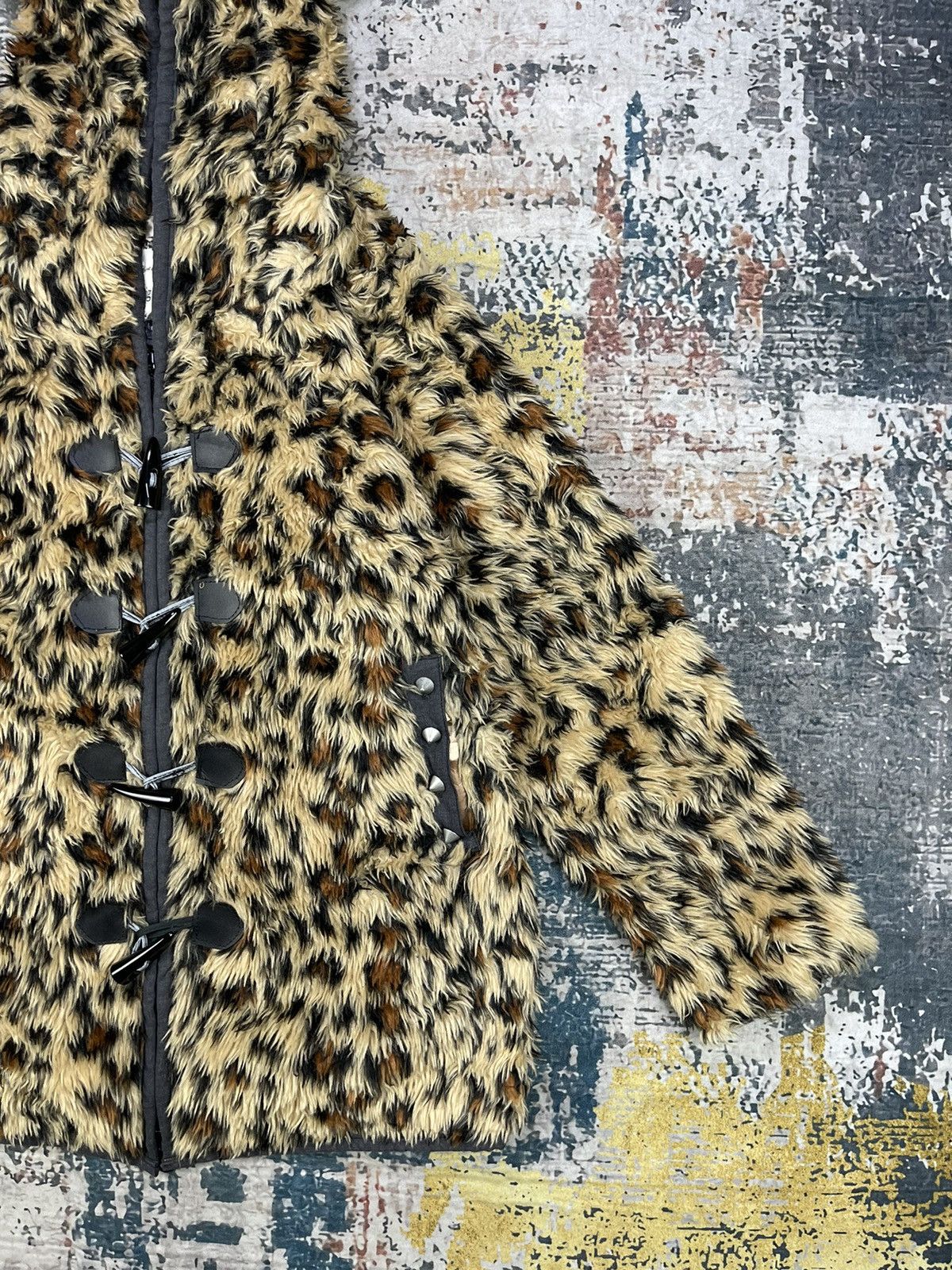 Dig Deep Dig Deep Leopard Fur Ear Hoodie Spiked Jacket Size XL / US 12-14 / IT 48-50 - 3 Thumbnail