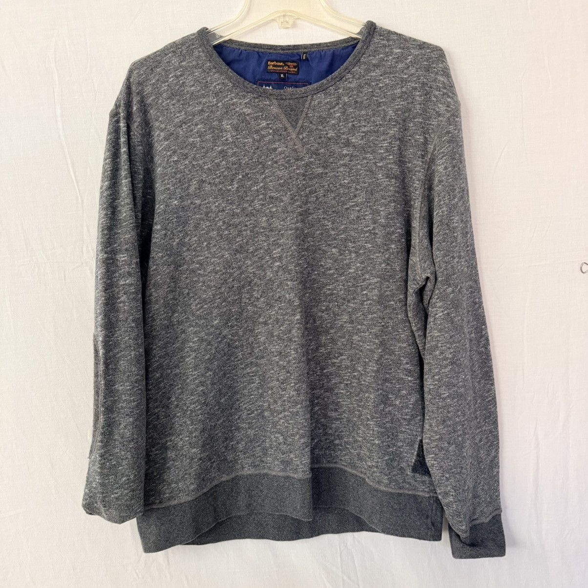 Barbour Barbour Beacon Crewneck Sweatshirt Gray Nep XL Elbow Patch Size US XL / EU 56 / 4 - 2 Thumbnail